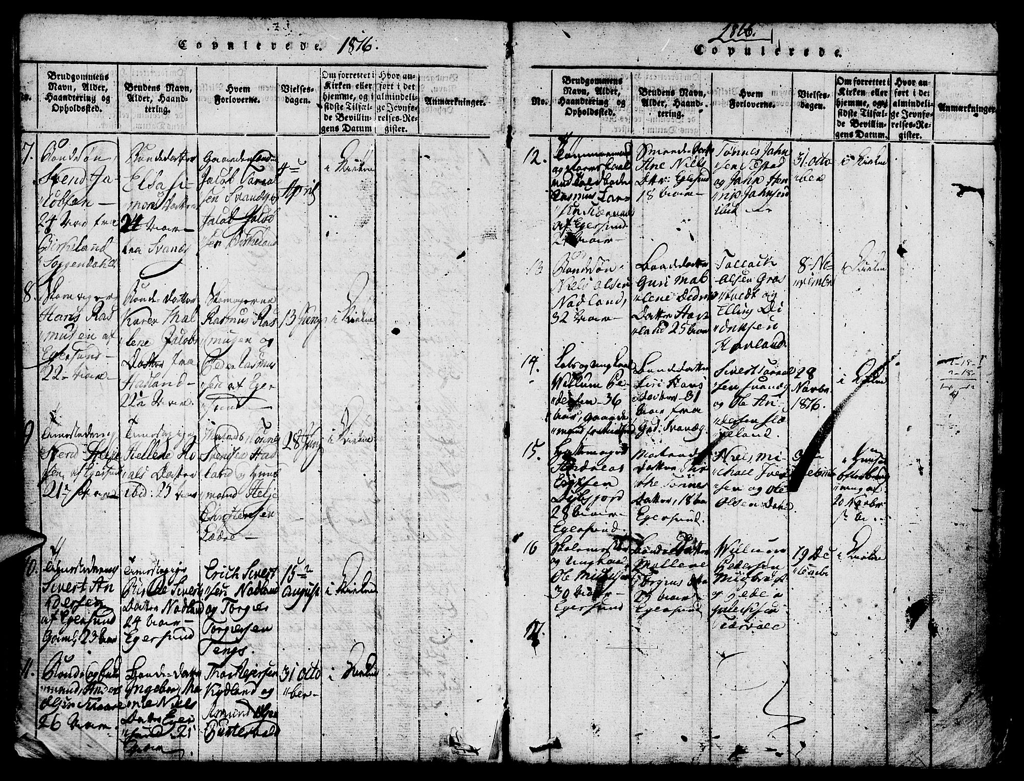 Eigersund sokneprestkontor, SAST/A-101807/S08/L0007: Parish register (official) no. A 7, 1815-1827