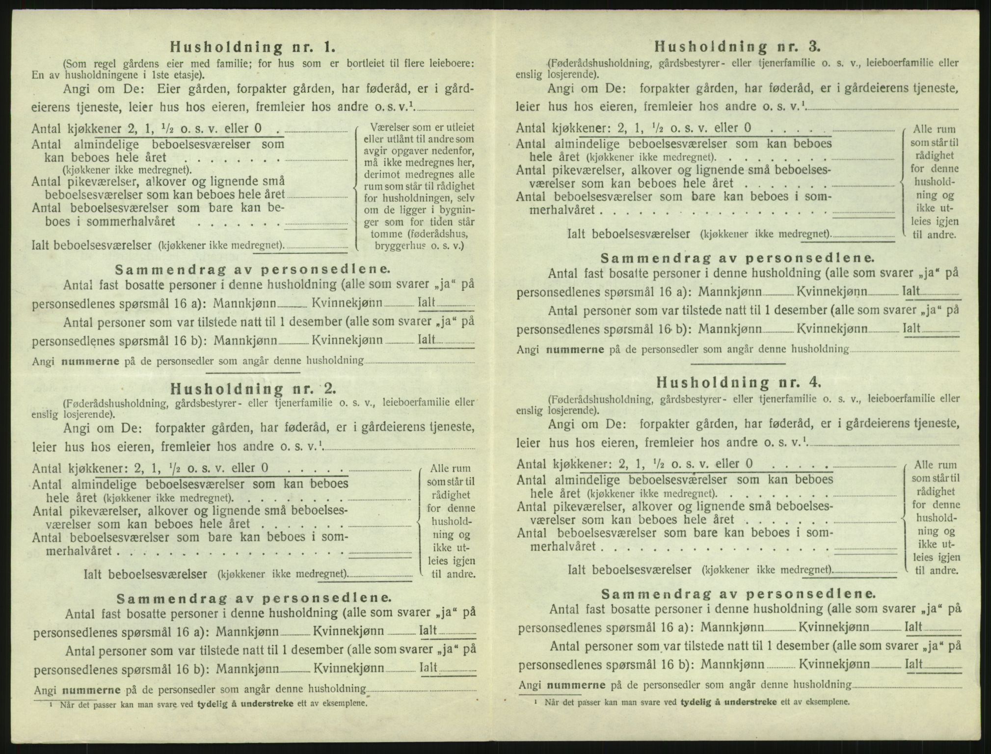 SAH, 1920 census for Vestre Toten, 1920, p. 1849