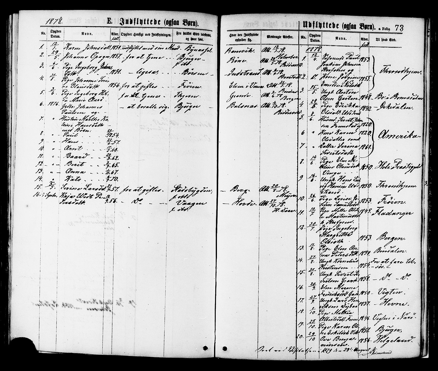 Ministerialprotokoller, klokkerbøker og fødselsregistre - Sør-Trøndelag, SAT/A-1456/659/L0738: Parish register (official) no. 659A08, 1876-1878, p. 73