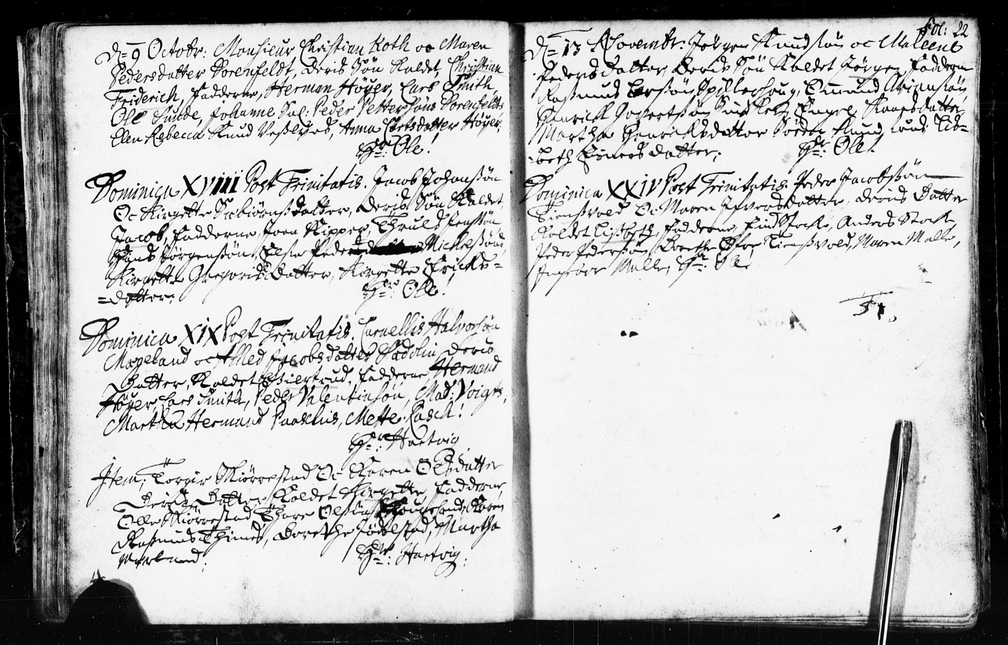 Domkirken sokneprestkontor, AV/SAST-A-101812/001/30/30BB/L0002: Parish register (copy) no. B 2, 1714-1733, p. 22