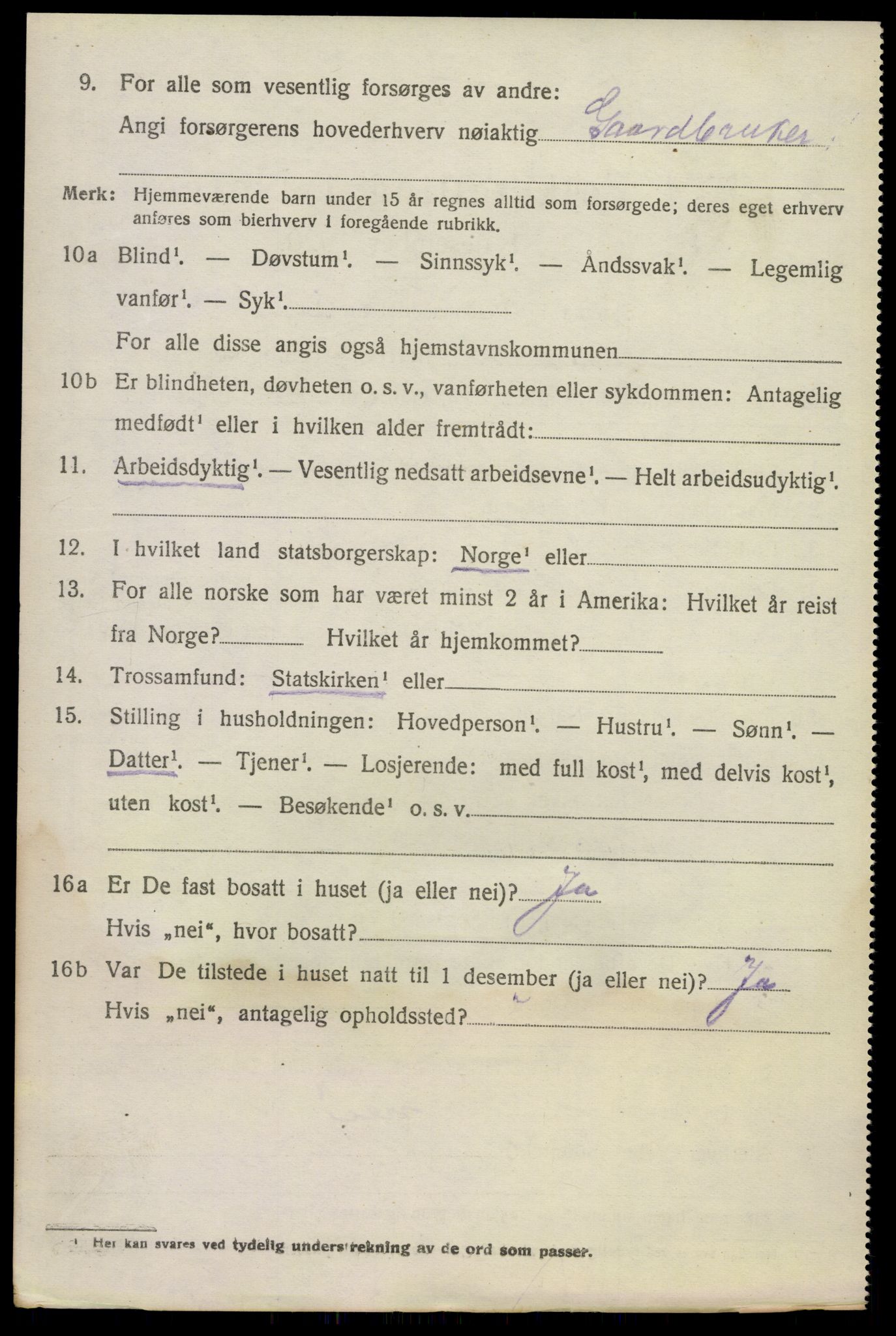 SAKO, 1920 census for Sauherad, 1920, p. 3612