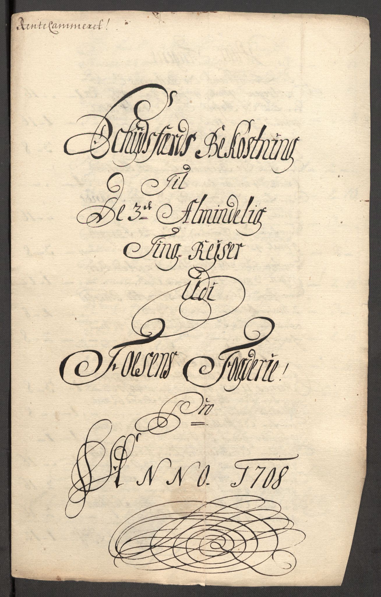 Rentekammeret inntil 1814, Reviderte regnskaper, Fogderegnskap, AV/RA-EA-4092/R57/L3858: Fogderegnskap Fosen, 1708-1709, p. 193