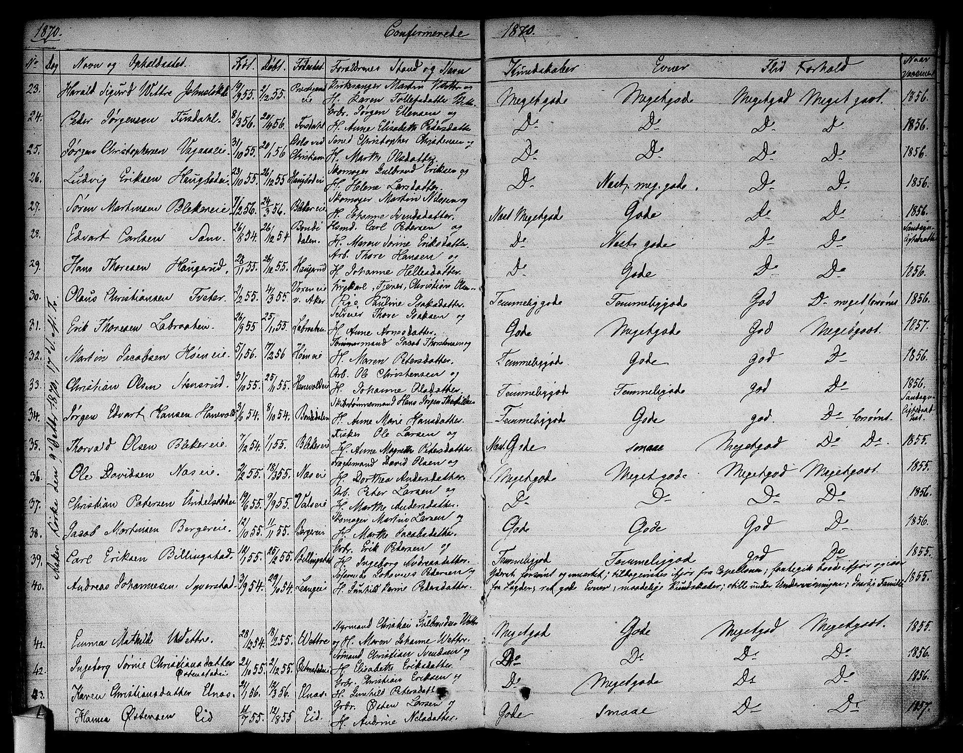 Asker prestekontor Kirkebøker, SAO/A-10256a/F/Fa/L0009: Parish register (official) no. I 9, 1825-1878, p. 268