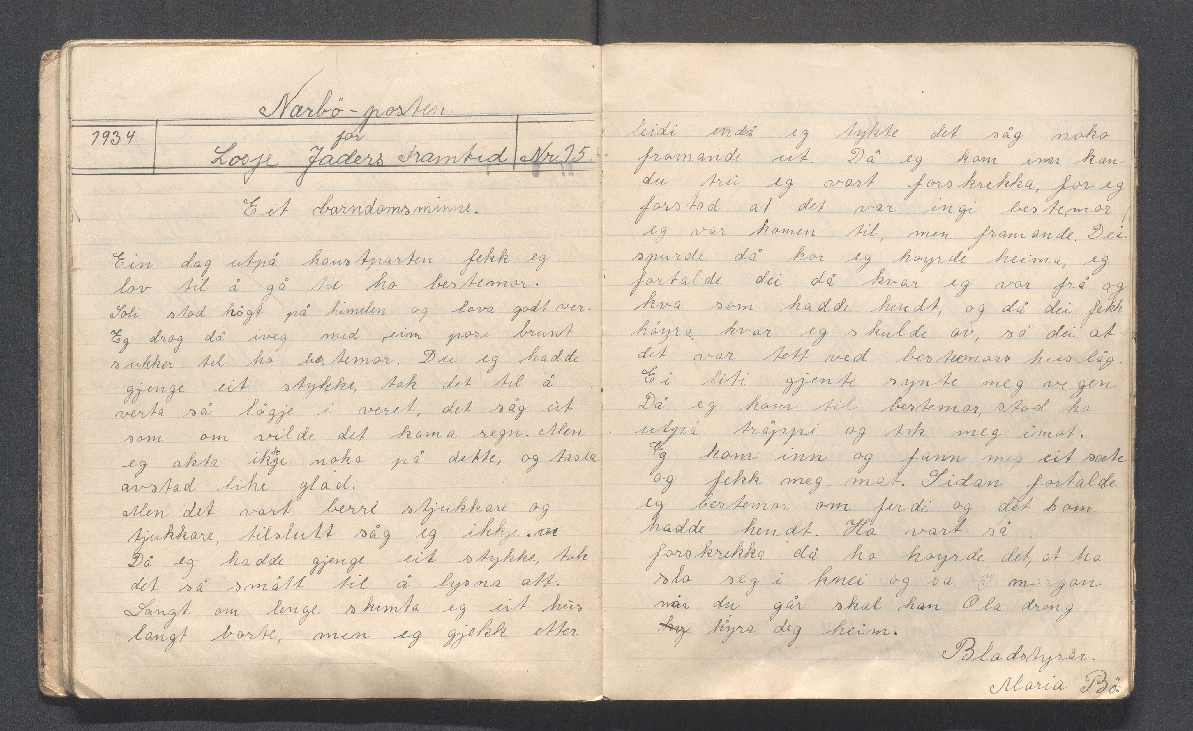 Hå kommune - PA 013 Barnelosje "Jadars Framtid" nr. 209, IKAR/K-102220/F/L0003: Nærbøposten, 1933-1938, p. 29