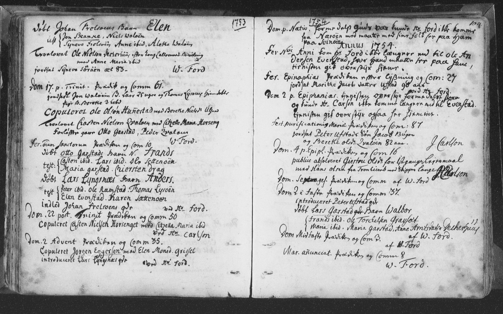 Ministerialprotokoller, klokkerbøker og fødselsregistre - Nord-Trøndelag, SAT/A-1458/786/L0685: Parish register (official) no. 786A01, 1710-1798, p. 104