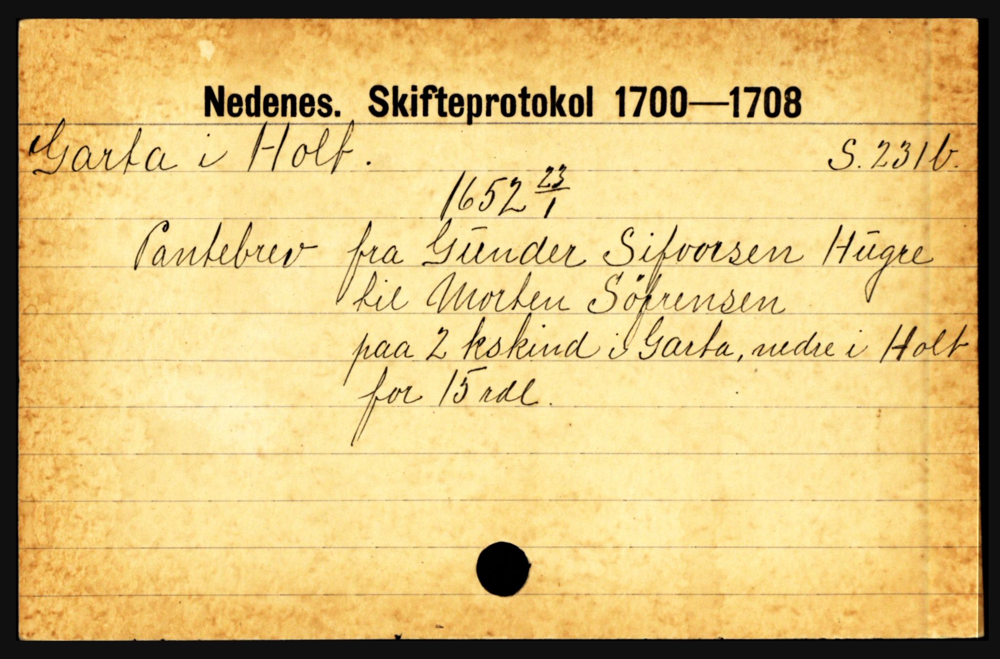 Nedenes sorenskriveri før 1824, AV/SAK-1221-0007/H, p. 8529