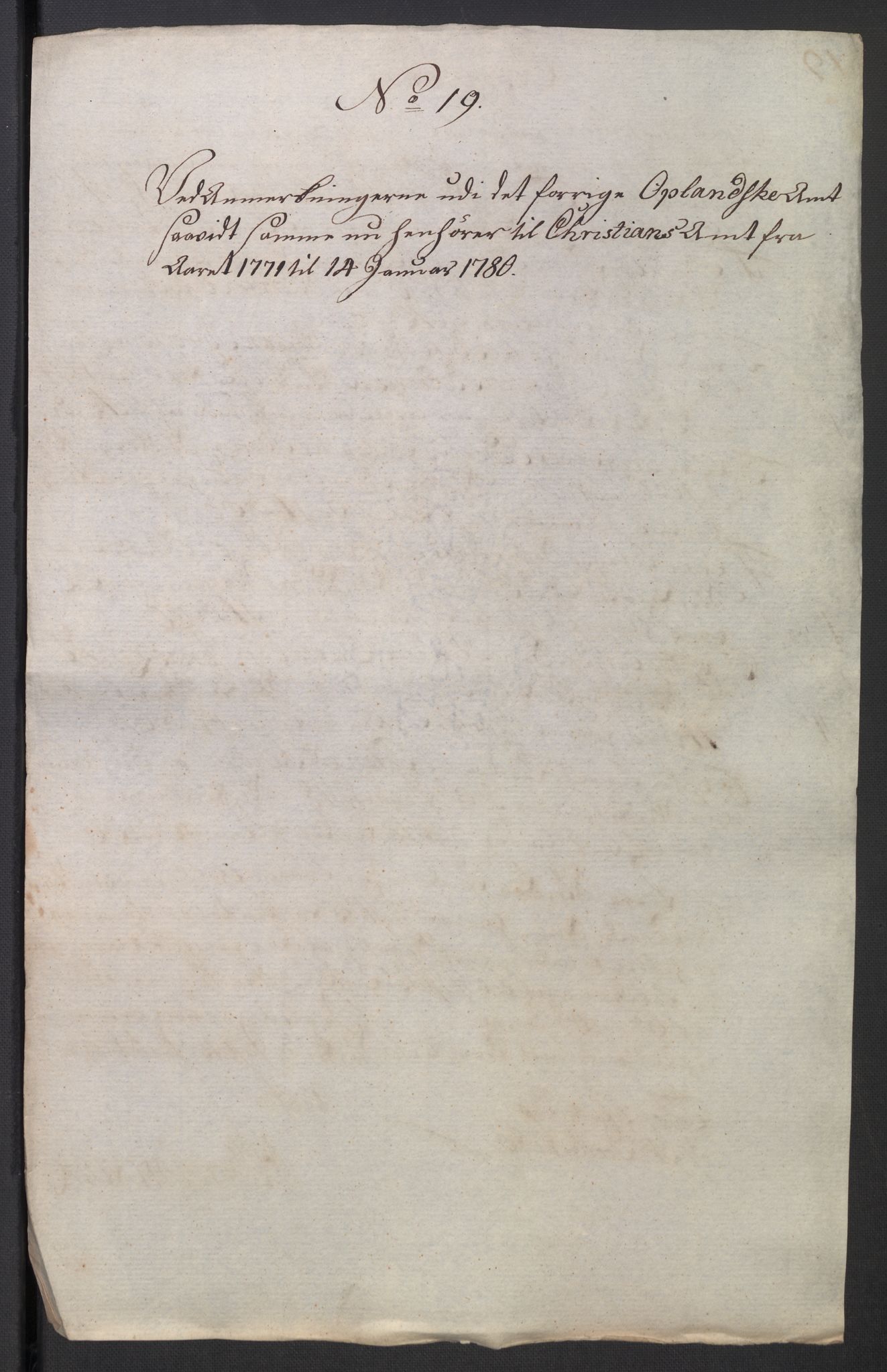 Rentekammeret inntil 1814, Reviderte regnskaper, Mindre regnskaper, AV/RA-EA-4068/Rb/L0014: Opplands amt, 1771-1779, p. 896