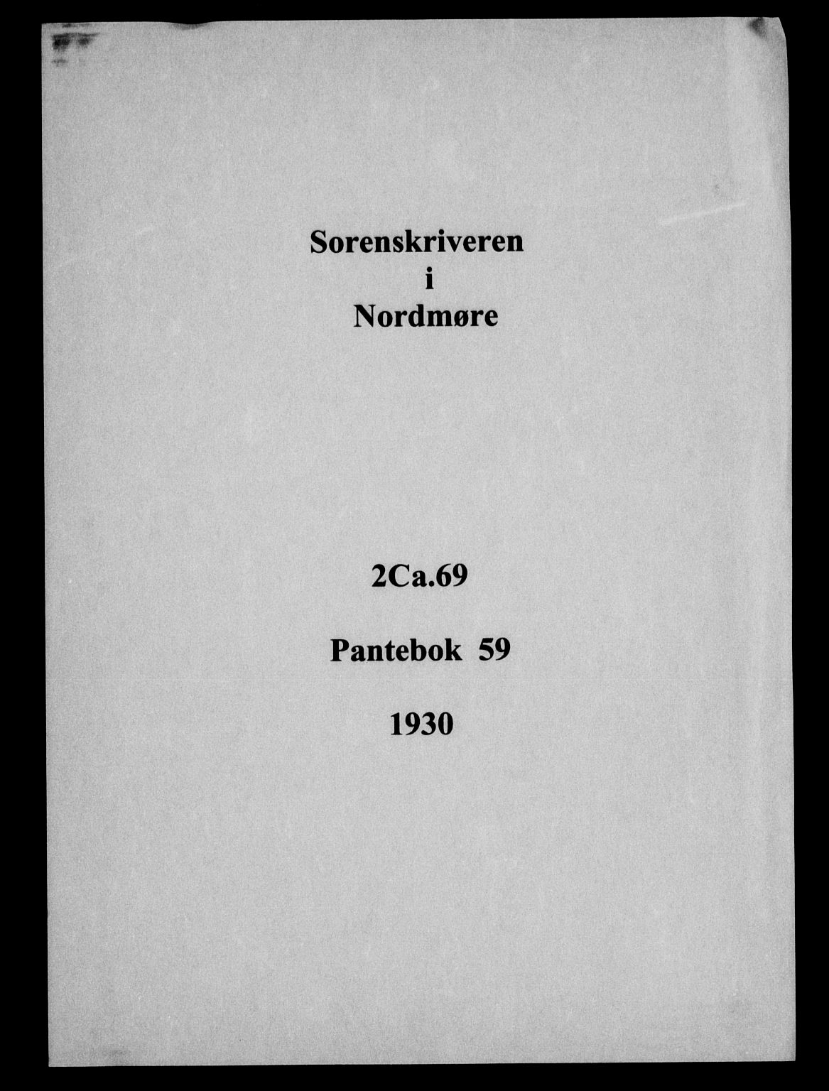 Nordmøre sorenskriveri, AV/SAT-A-4132/1/2/2Ca/L0069: Mortgage book no. 59, 1930-1930