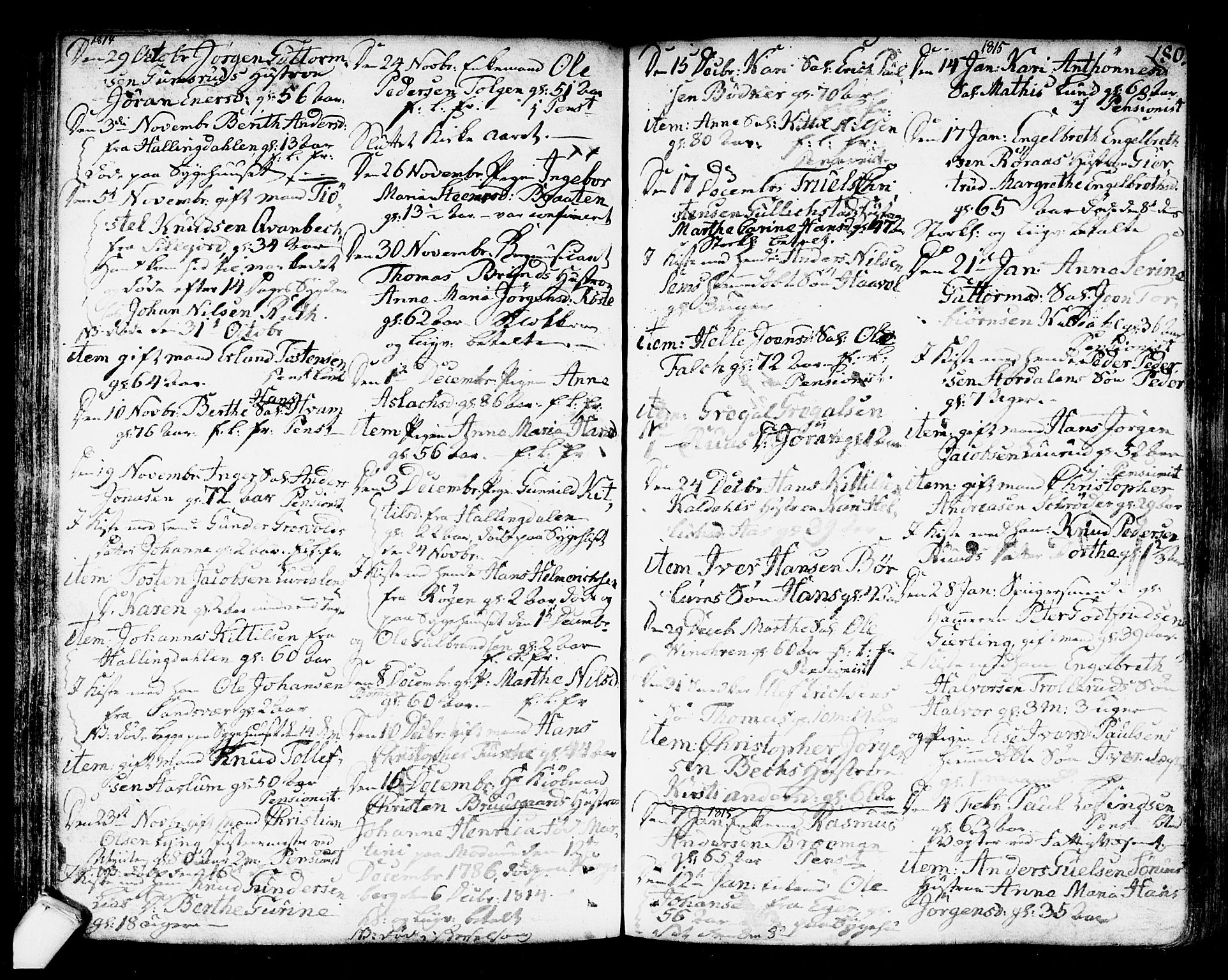 Kongsberg kirkebøker, SAKO/A-22/F/Fa/L0007: Parish register (official) no. I 7, 1795-1816, p. 180