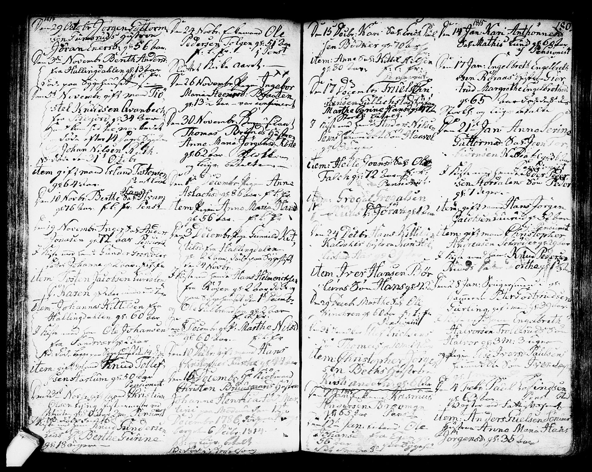 Kongsberg kirkebøker, AV/SAKO-A-22/F/Fa/L0007: Parish register (official) no. I 7, 1795-1816, p. 180
