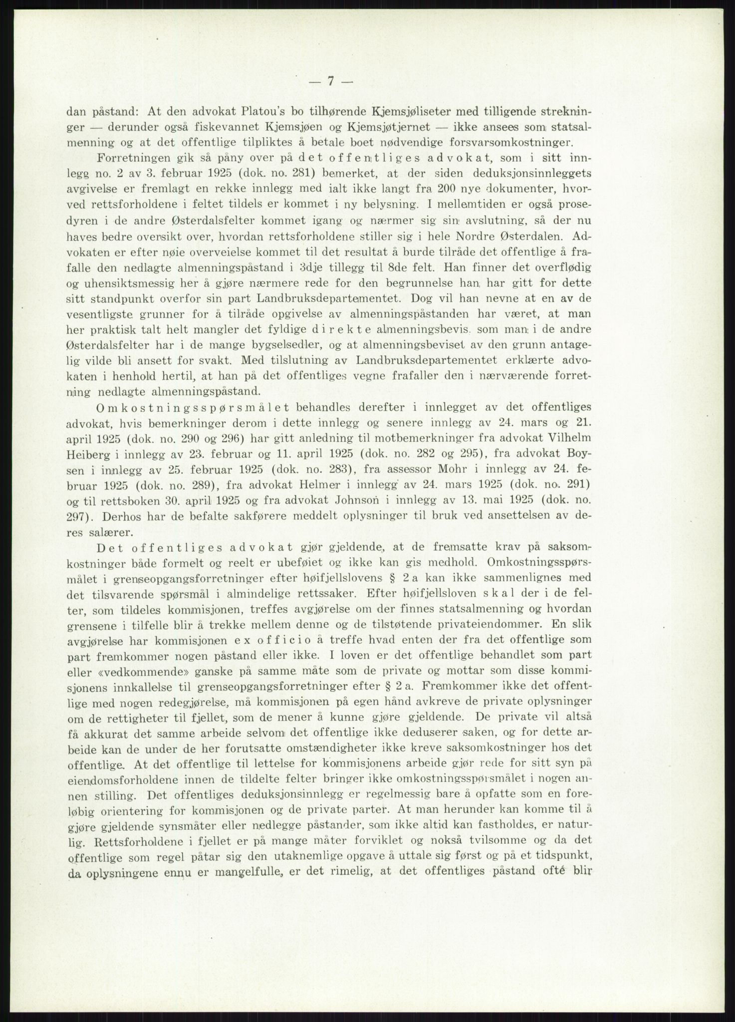 Høyfjellskommisjonen, AV/RA-S-1546/X/Xa/L0001: Nr. 1-33, 1909-1953, p. 3662