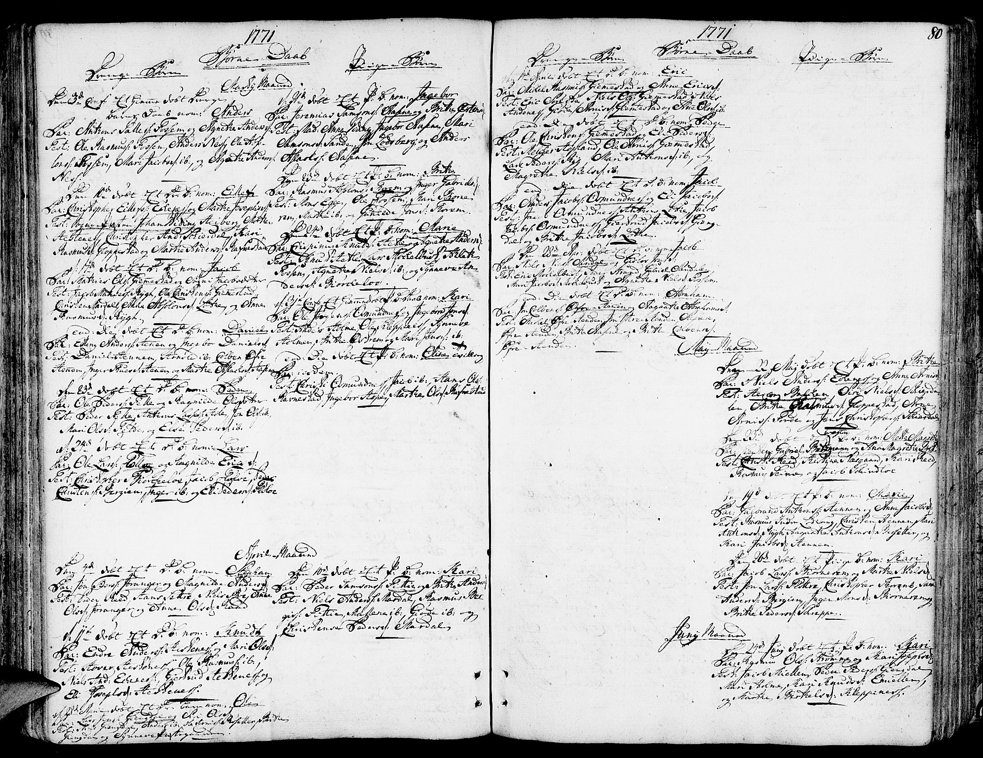 Gloppen sokneprestembete, AV/SAB-A-80101/H/Haa/Haaa/L0004: Parish register (official) no. A 4, 1758-1784, p. 80