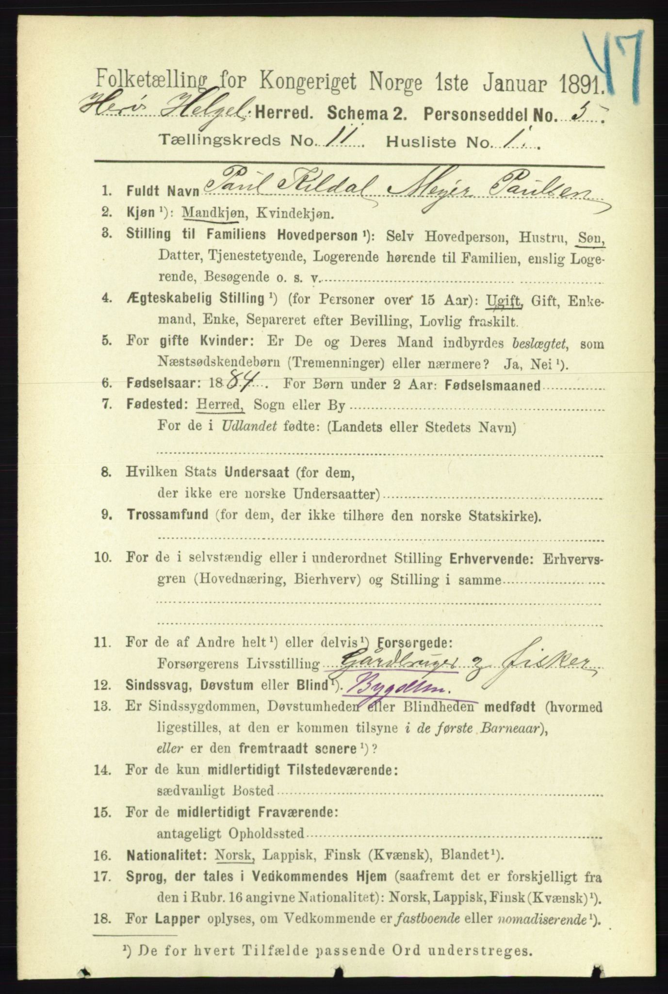 RA, 1891 census for 1818 Herøy, 1891, p. 4354