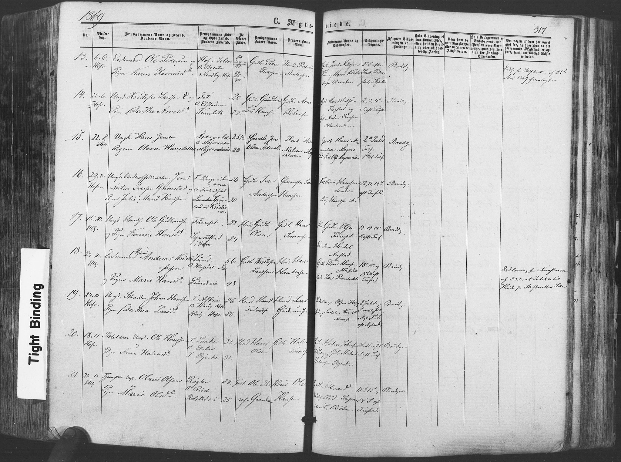 Ullensaker prestekontor Kirkebøker, AV/SAO-A-10236a/F/Fa/L0016: Parish register (official) no. I 16, 1863-1875, p. 317