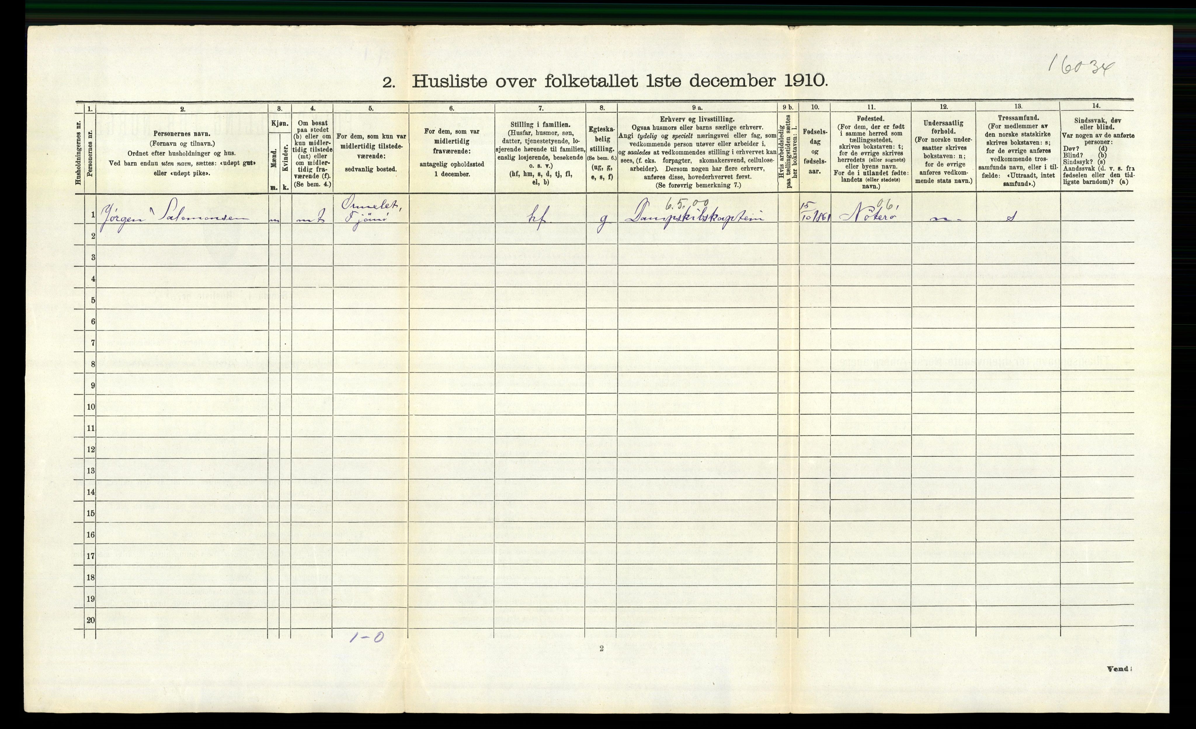 RA, 1910 census for Tjøme, 1910, p. 982