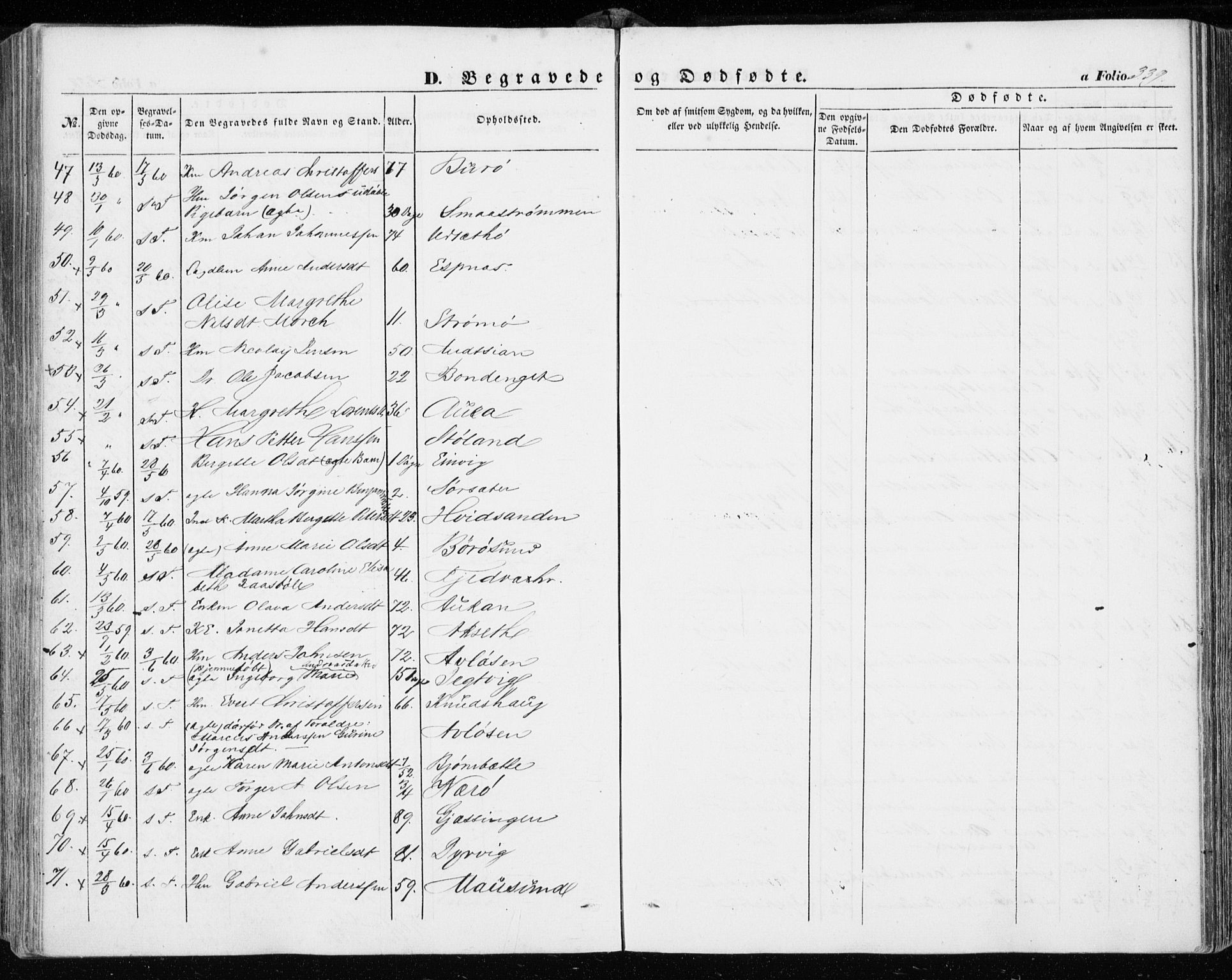 Ministerialprotokoller, klokkerbøker og fødselsregistre - Sør-Trøndelag, AV/SAT-A-1456/634/L0530: Parish register (official) no. 634A06, 1852-1860, p. 339