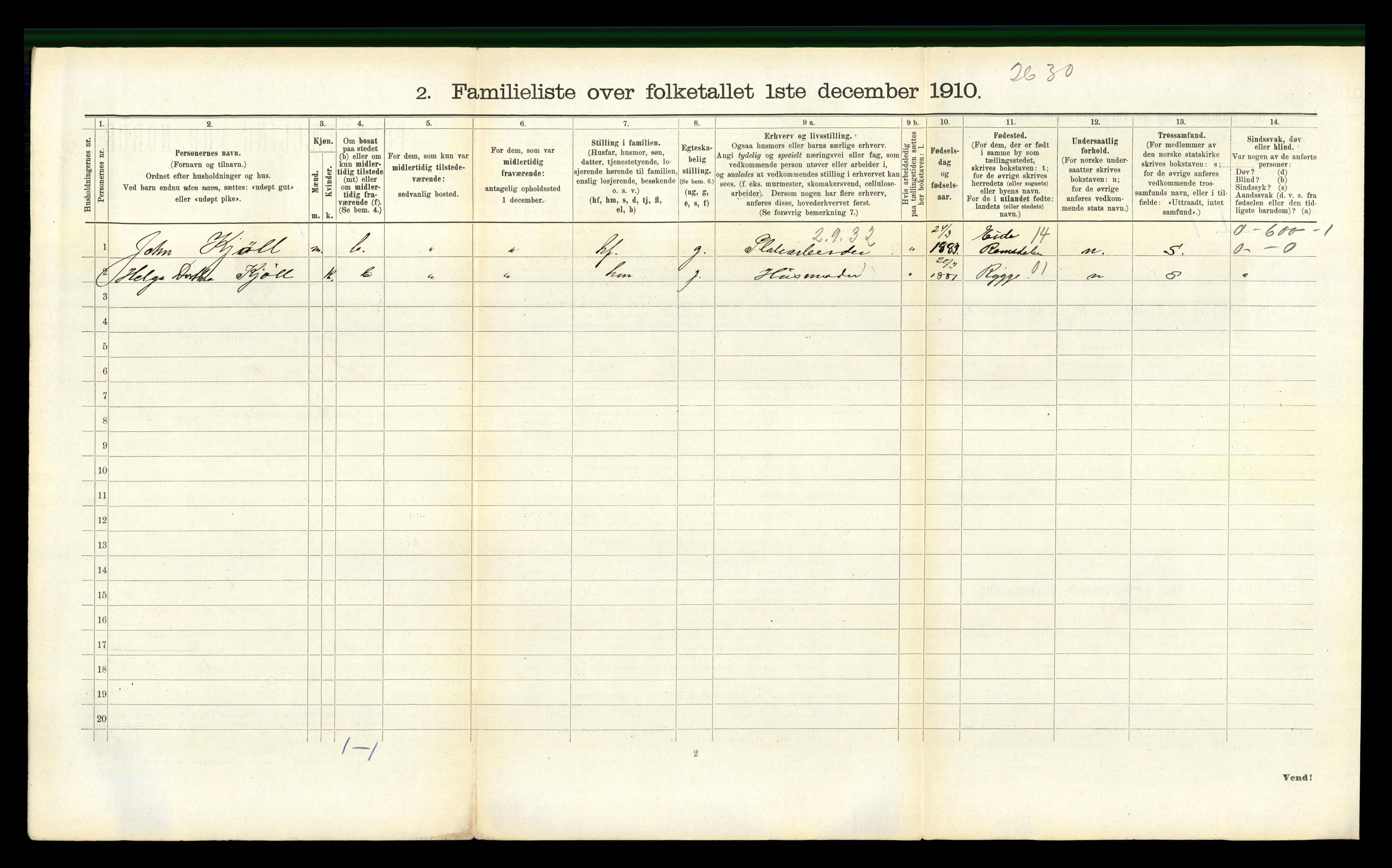 RA, 1910 census for Sandefjord, 1910, p. 373