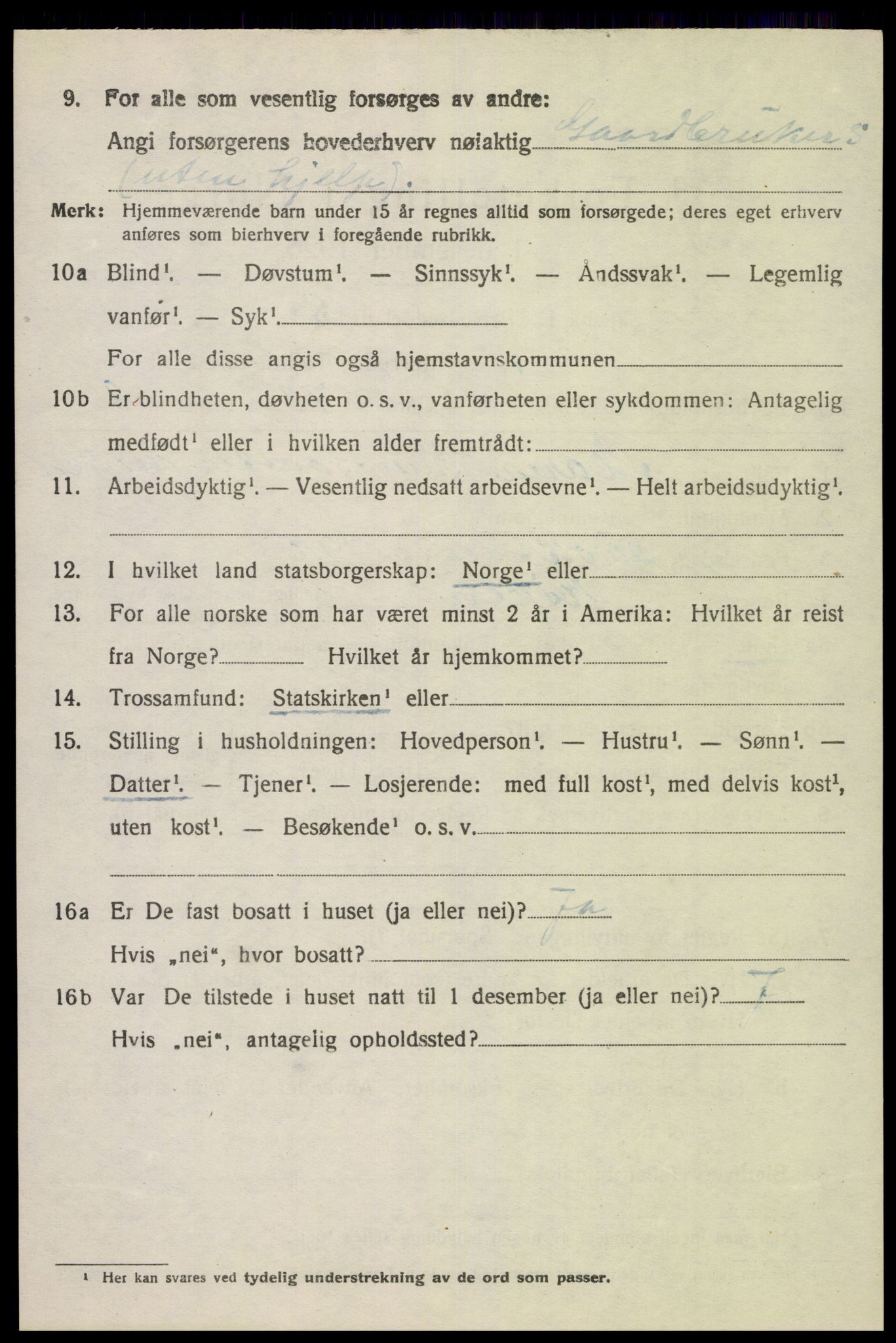 SAK, 1920 census for Eiken, 1920, p. 1270