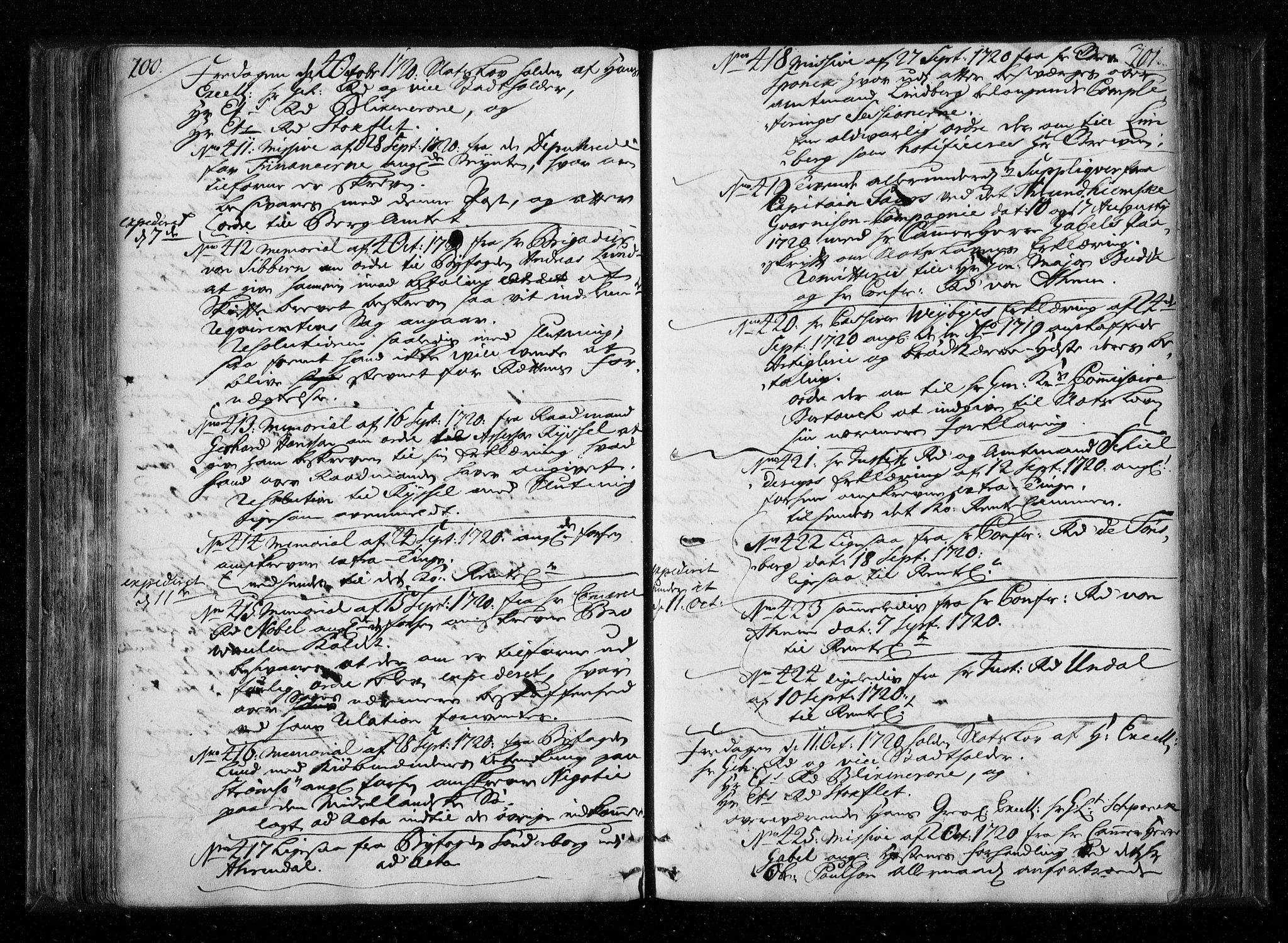Stattholderembetet 1572-1771, AV/RA-EA-2870/Aa/L0010: Voteringsprotokoll (konseptprotokoll), 1719-1722, p. 200-201