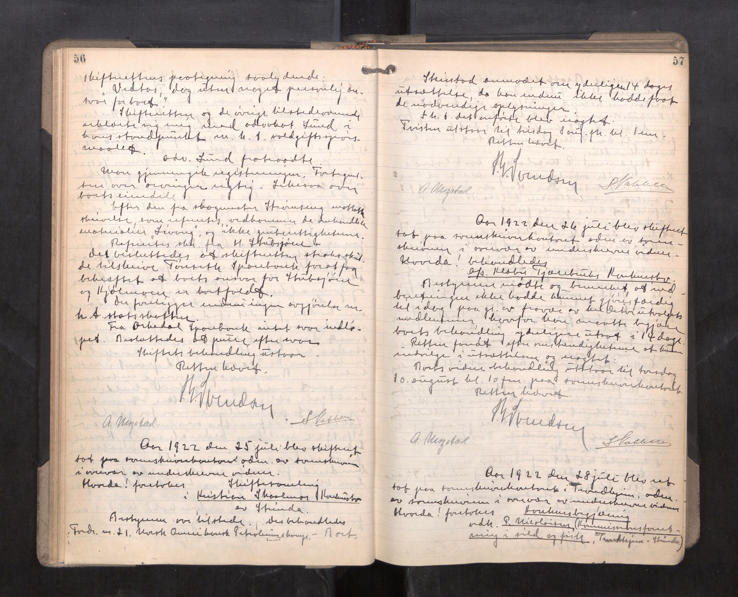 Strinda og Selbu sorenskriveri, AV/SAT-A-0015/3/3B/L0014: Skifteforhandlingsprot. 14, 1922-1924, p. 56-57