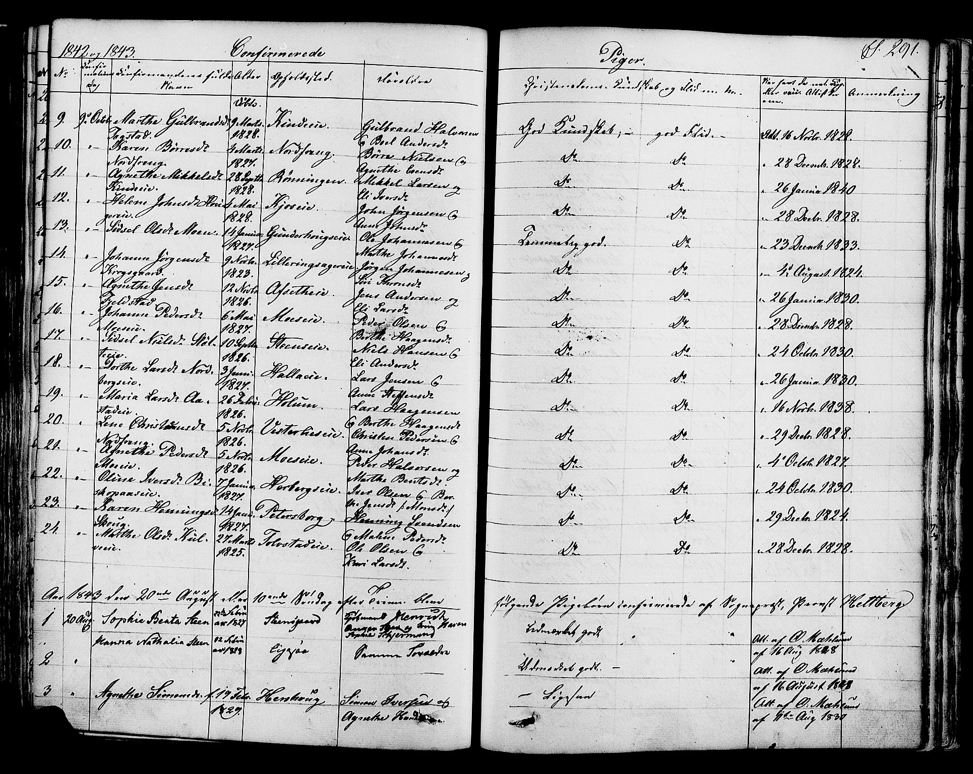 Ringsaker prestekontor, AV/SAH-PREST-014/K/Ka/L0008: Parish register (official) no. 8, 1837-1850, p. 291