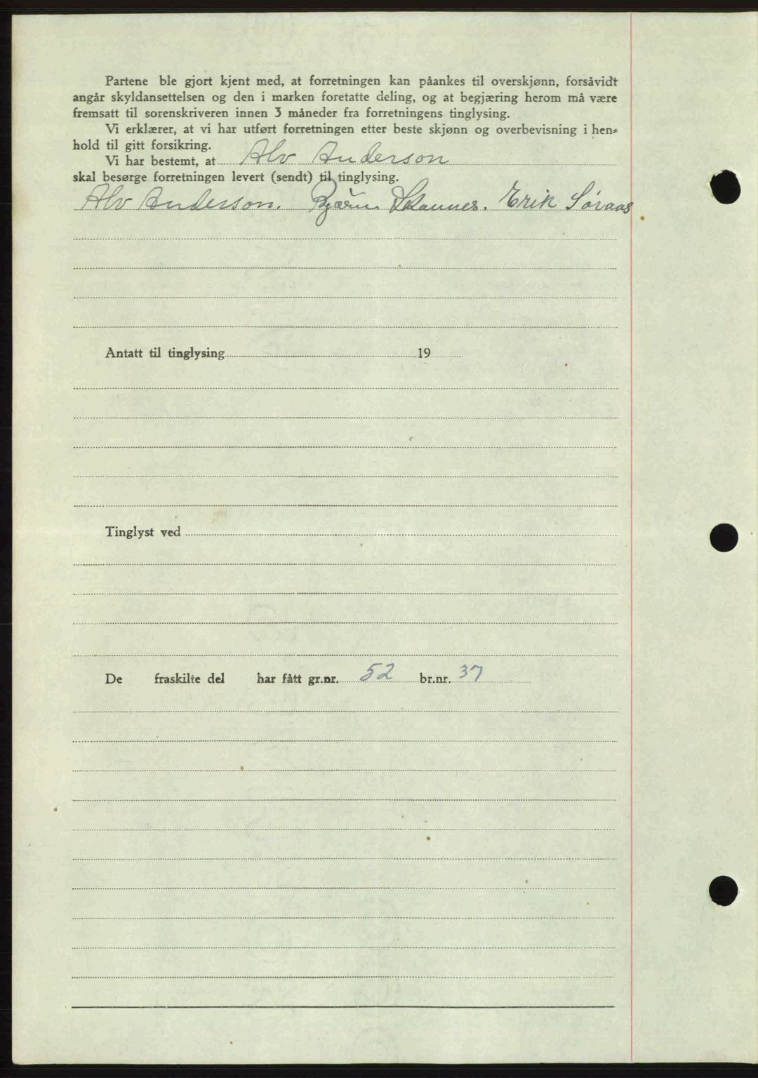 Romsdal sorenskriveri, AV/SAT-A-4149/1/2/2C: Mortgage book no. A21, 1946-1946, Diary no: : 2406/1946