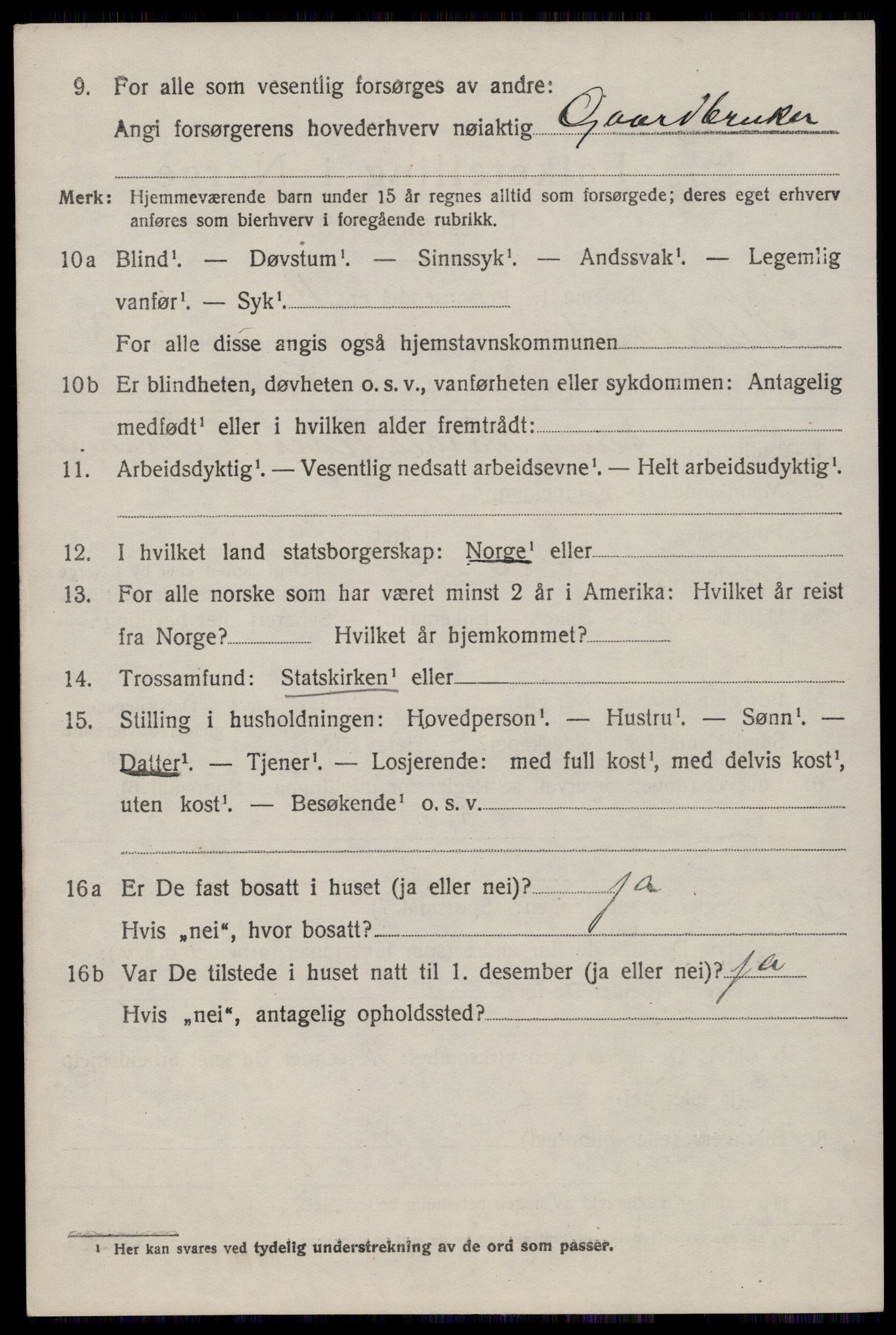 SAST, 1920 census for Helleland, 1920, p. 2208