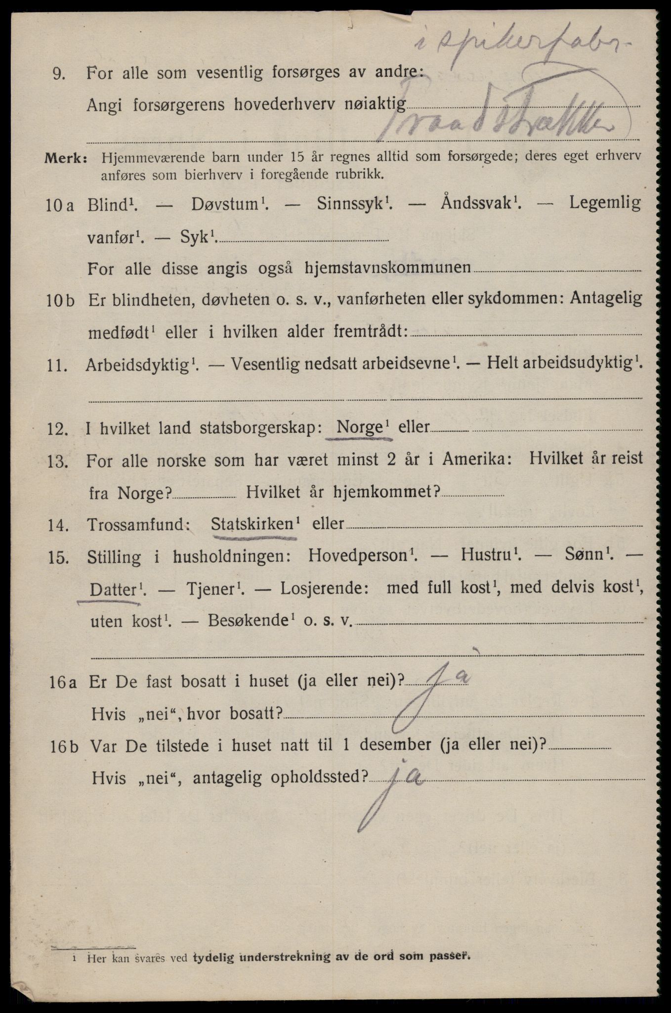 SAT, 1920 census for Trondheim, 1920, p. 33939