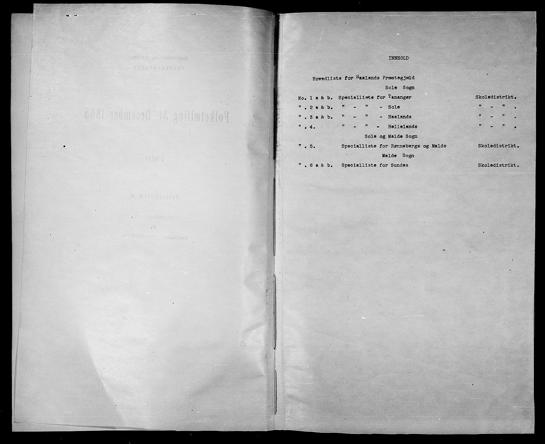 RA, 1865 census for Håland, 1865, p. 4