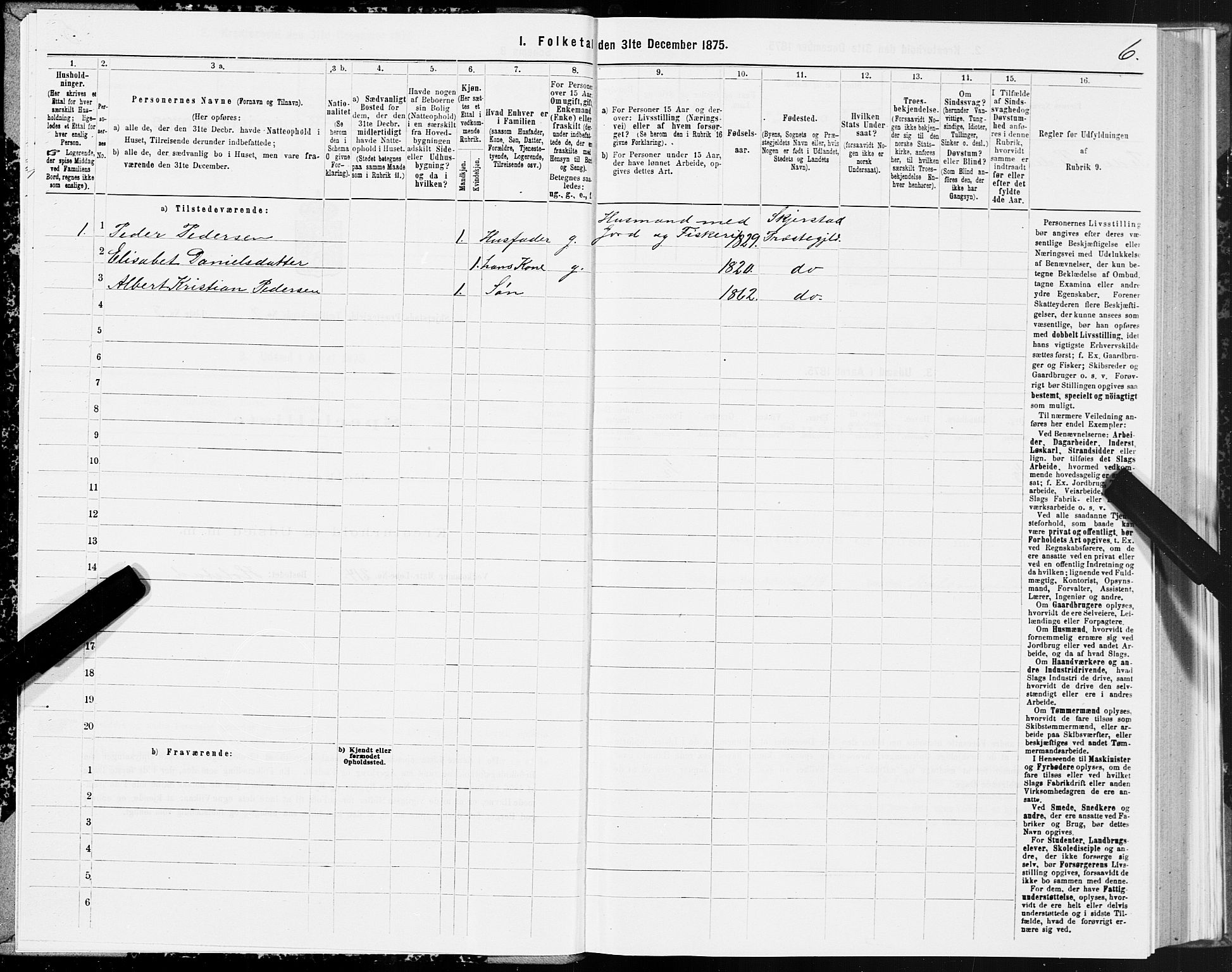 SAT, 1875 census for 1842P Skjerstad, 1875, p. 4006