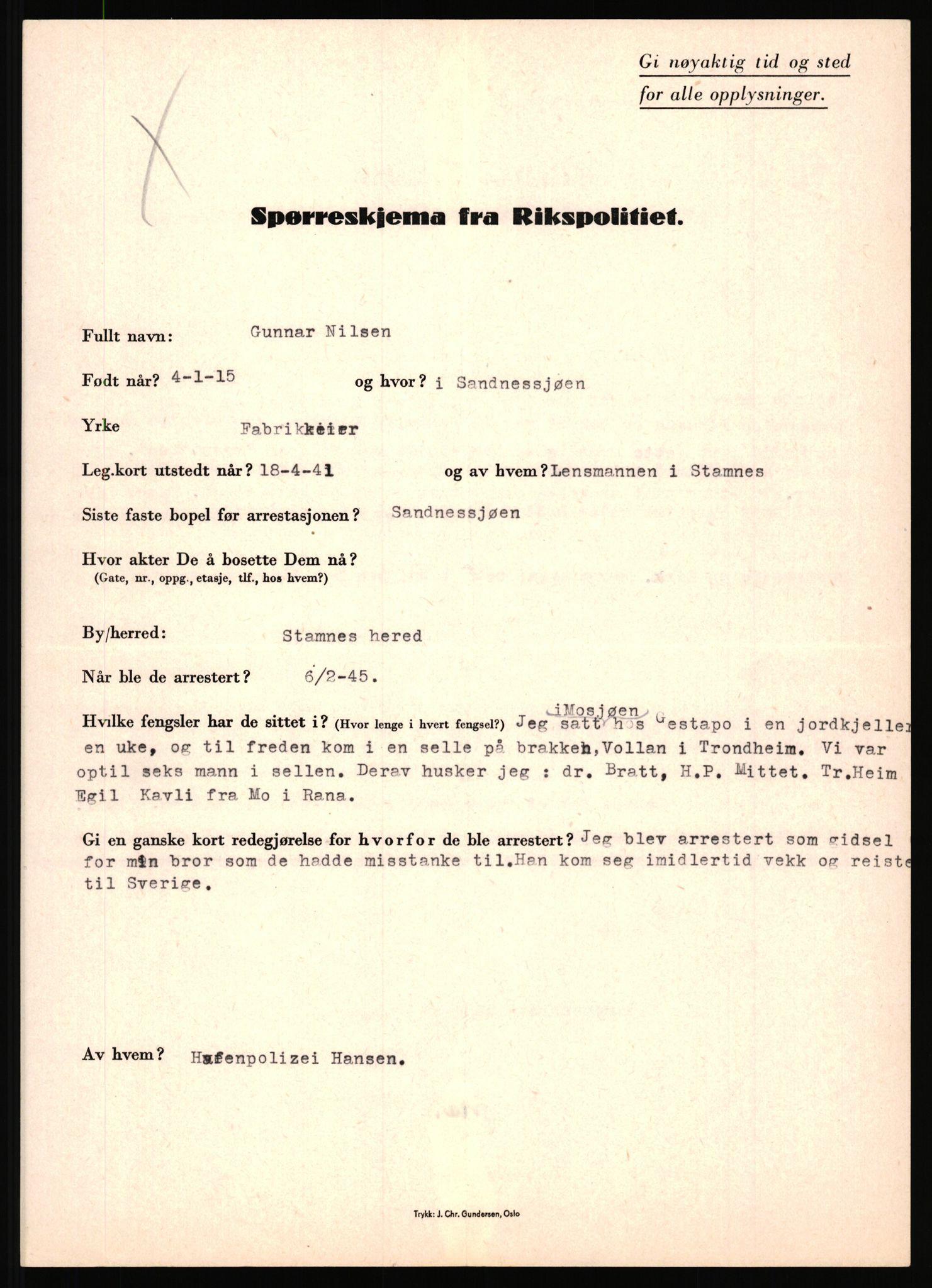 Rikspolitisjefen, AV/RA-S-1560/L/L0012: Mogensen, Øivind - Noraas, Lars, 1940-1945, p. 627