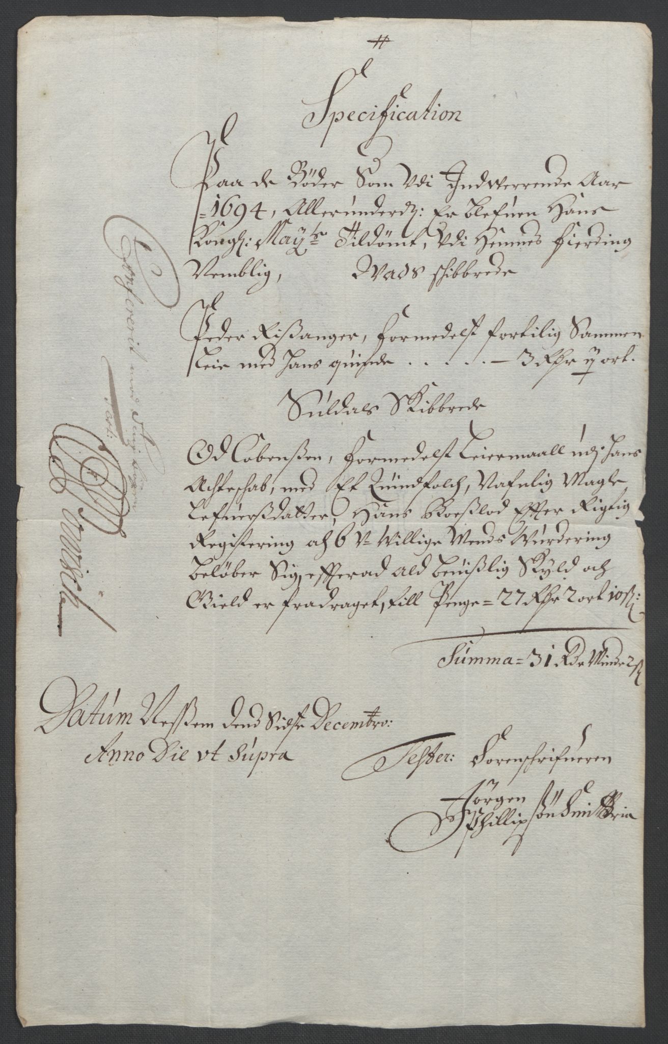 Rentekammeret inntil 1814, Reviderte regnskaper, Fogderegnskap, AV/RA-EA-4092/R47/L2857: Fogderegnskap Ryfylke, 1694-1696, p. 16