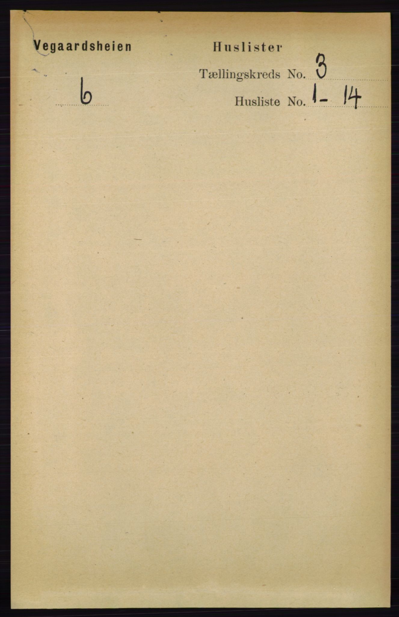 RA, 1891 census for 0912 Vegårshei, 1891, p. 602