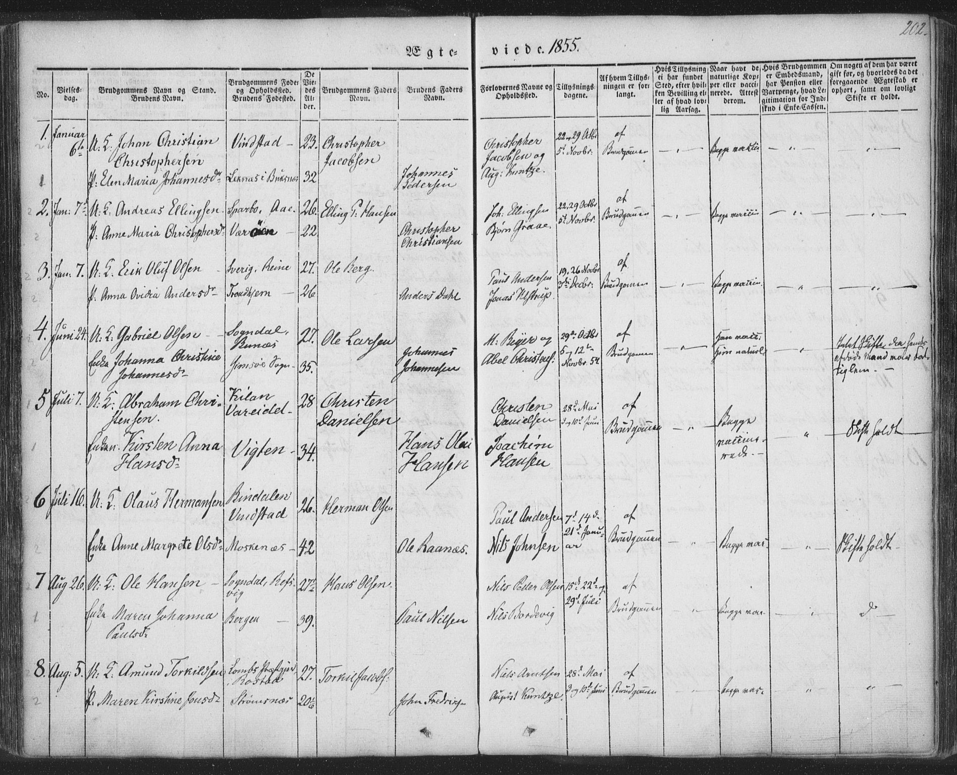 Ministerialprotokoller, klokkerbøker og fødselsregistre - Nordland, AV/SAT-A-1459/885/L1202: Parish register (official) no. 885A03, 1838-1859, p. 202