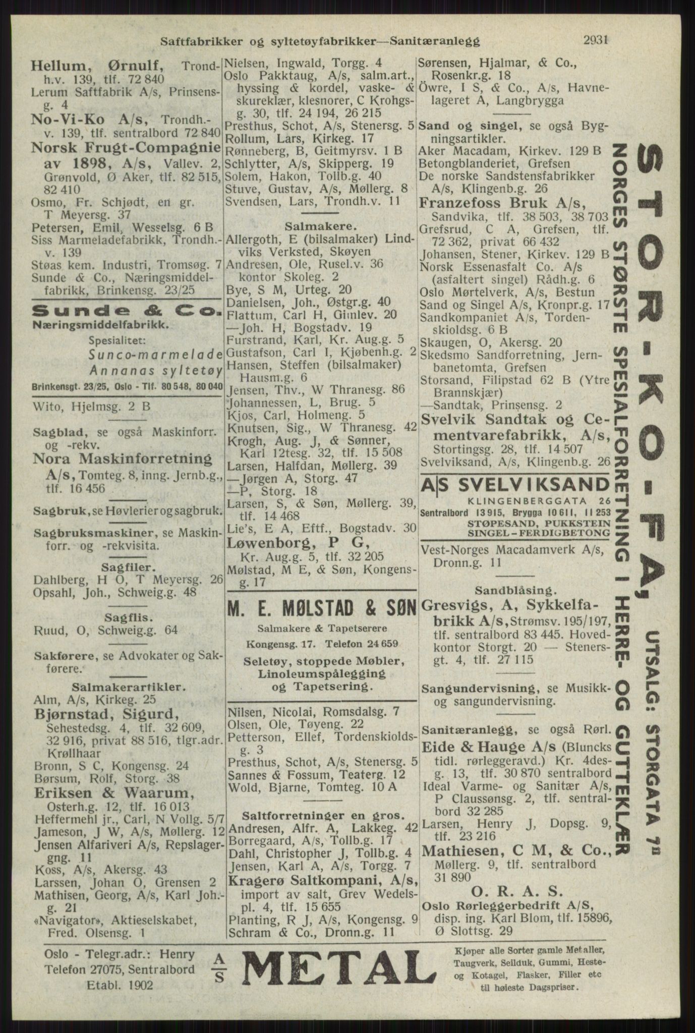 Kristiania/Oslo adressebok, PUBL/-, 1941, p. 2931