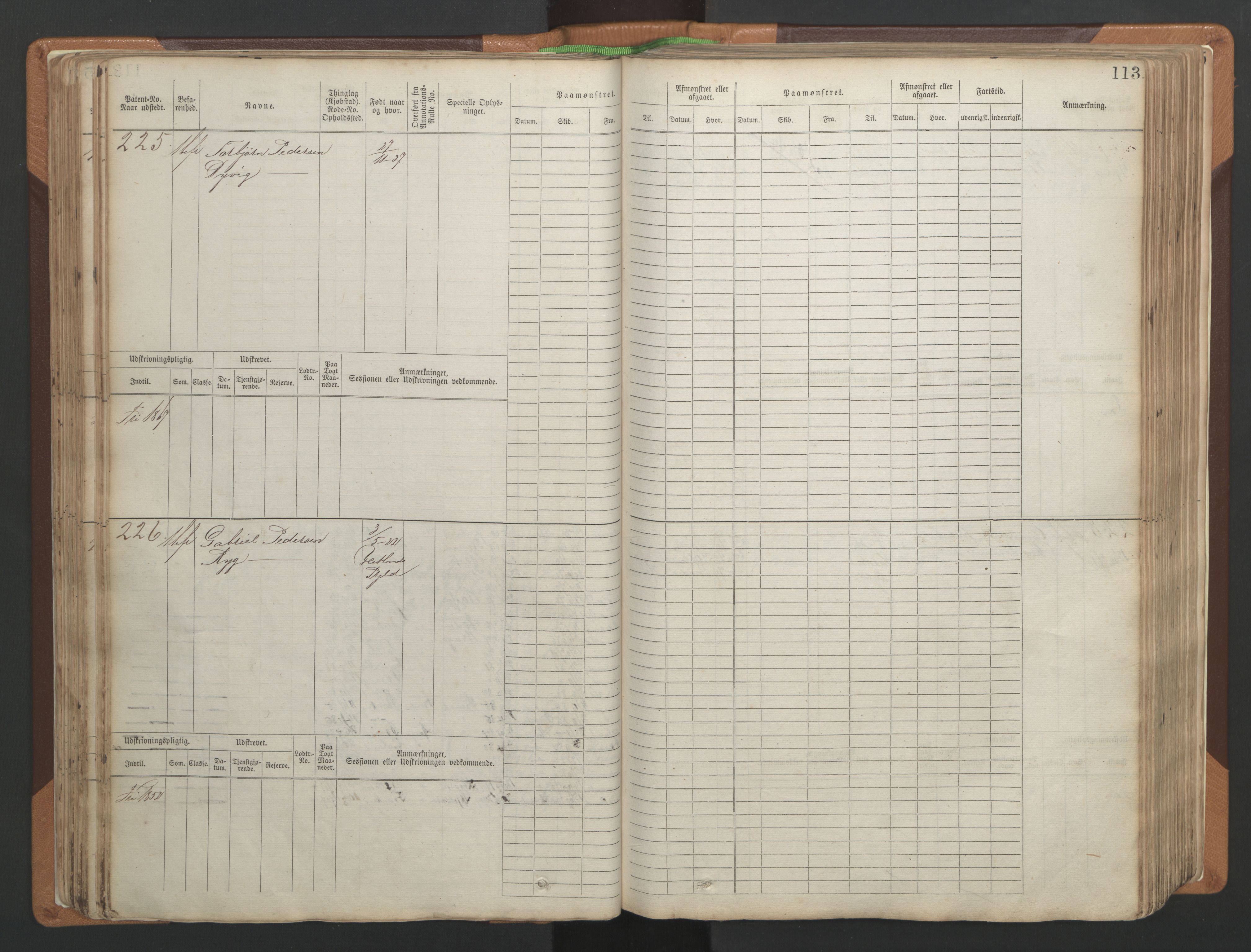 Stavanger sjømannskontor, AV/SAST-A-102006/F/Fb/Fbb/L0004: Sjøfartshovedrulle, patentnr. 1-792 (del 1), 1869-1880, p. 117