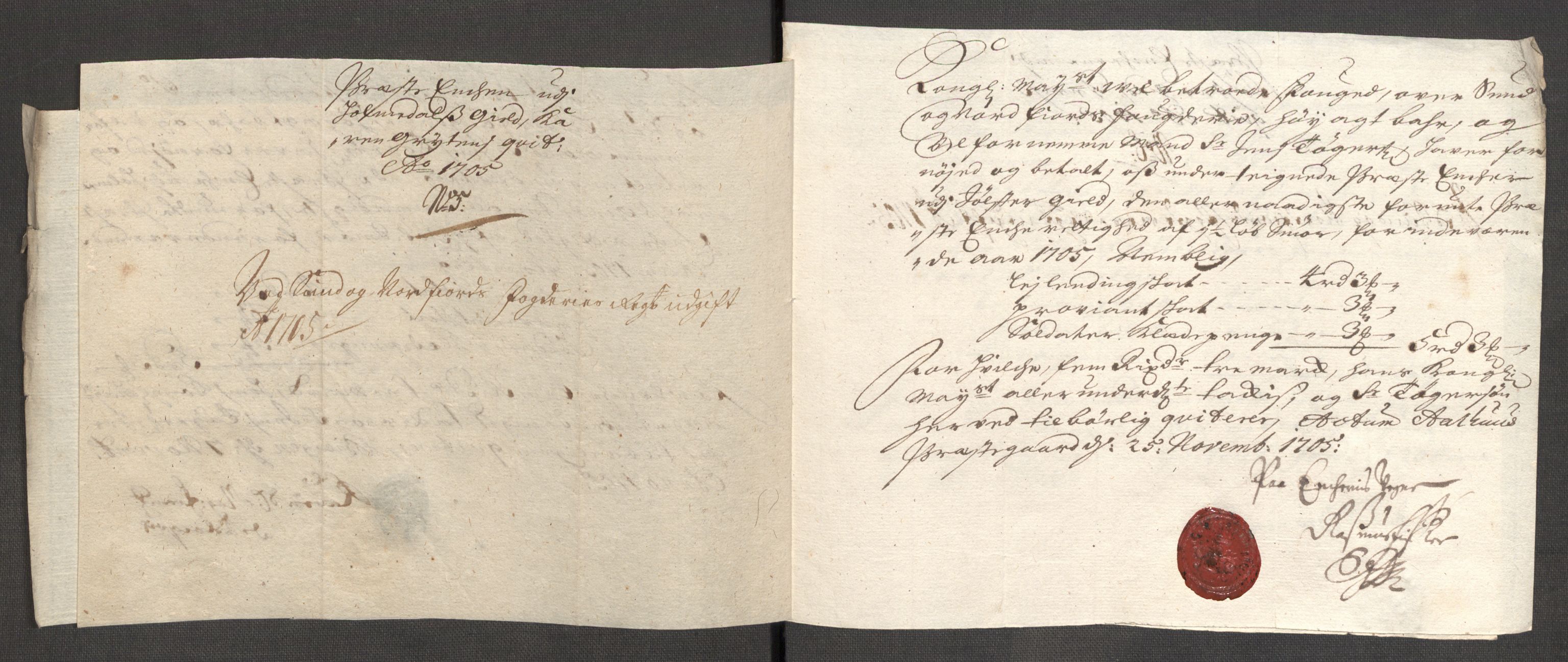 Rentekammeret inntil 1814, Reviderte regnskaper, Fogderegnskap, RA/EA-4092/R53/L3429: Fogderegnskap Sunn- og Nordfjord, 1705, p. 173