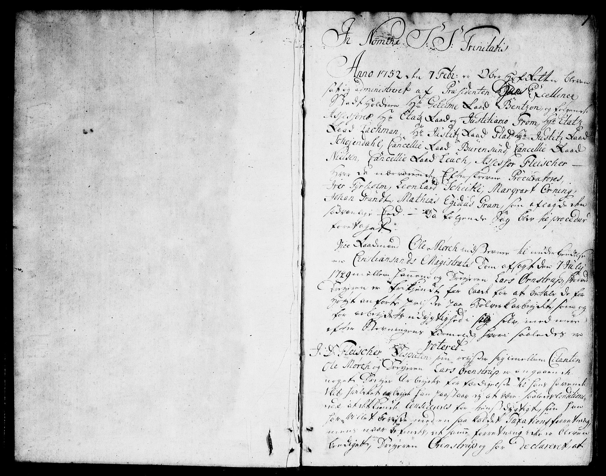 Overhoffretten 1667-1797, AV/RA-EA-2884/Ac/L0188: Voteringsprotokoll, 1752, p. 0b-1a