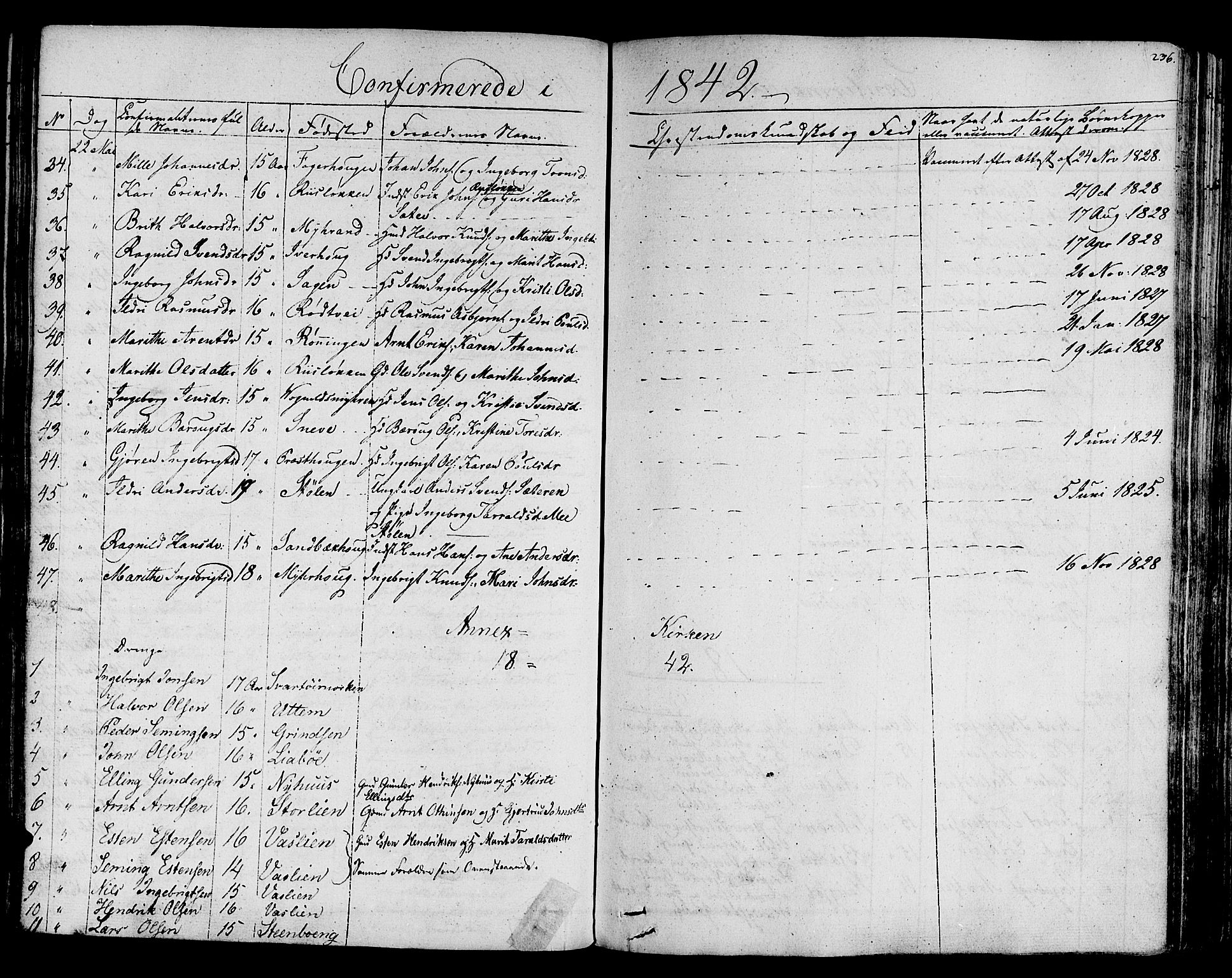 Ministerialprotokoller, klokkerbøker og fødselsregistre - Sør-Trøndelag, SAT/A-1456/678/L0897: Parish register (official) no. 678A06-07, 1821-1847, p. 236