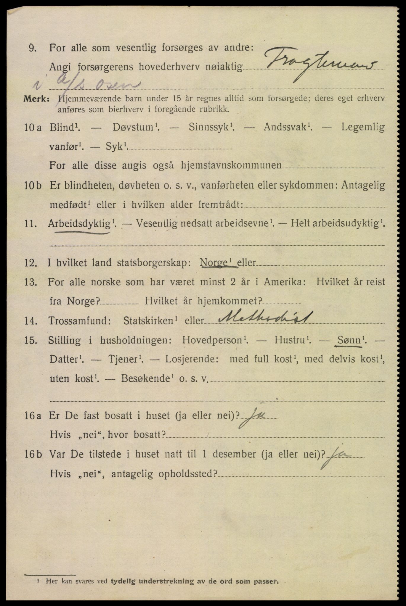 SAK, 1920 census for Flekkefjord, 1920, p. 4421