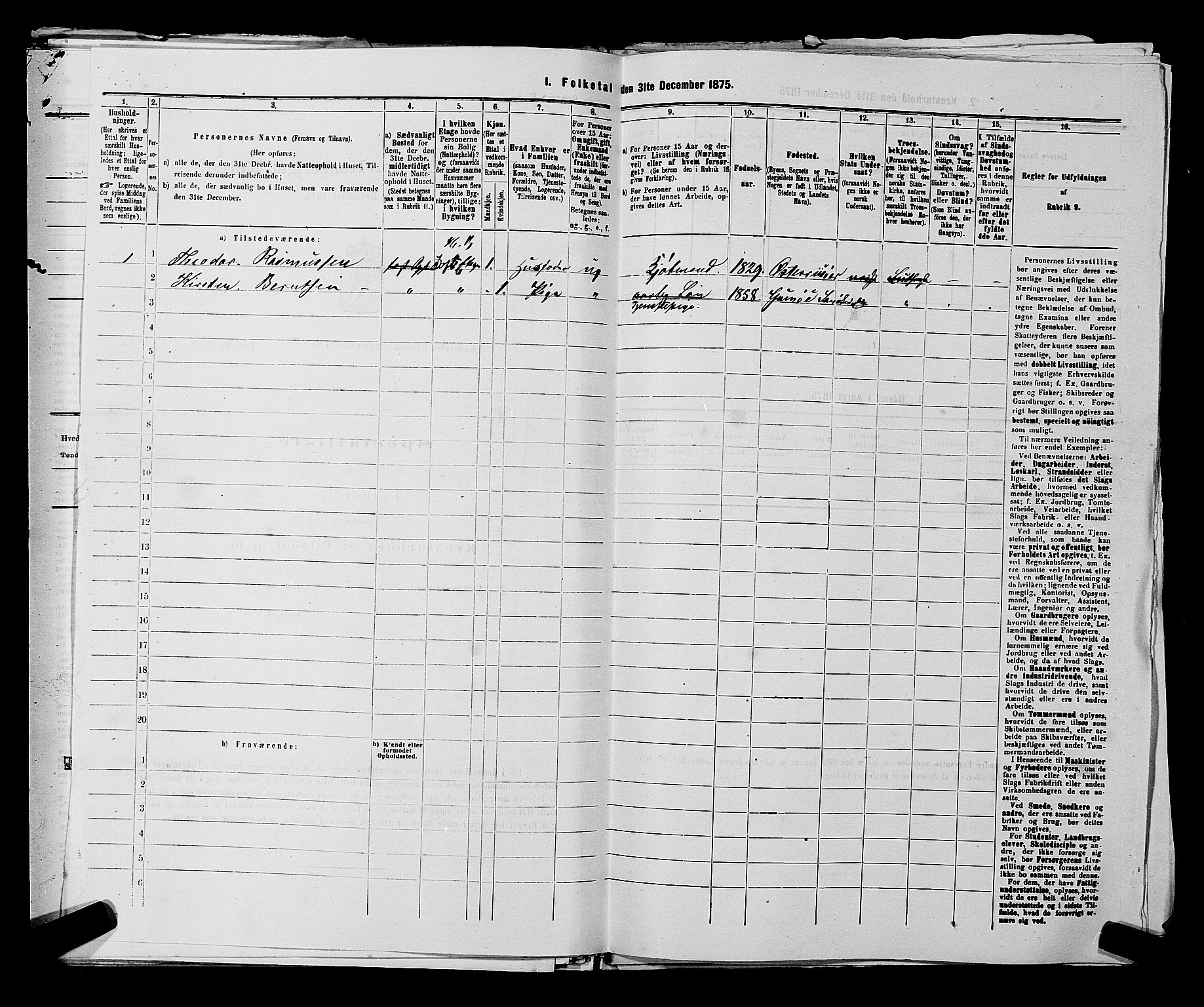 SAKO, 1875 census for 0801P Kragerø, 1875, p. 104