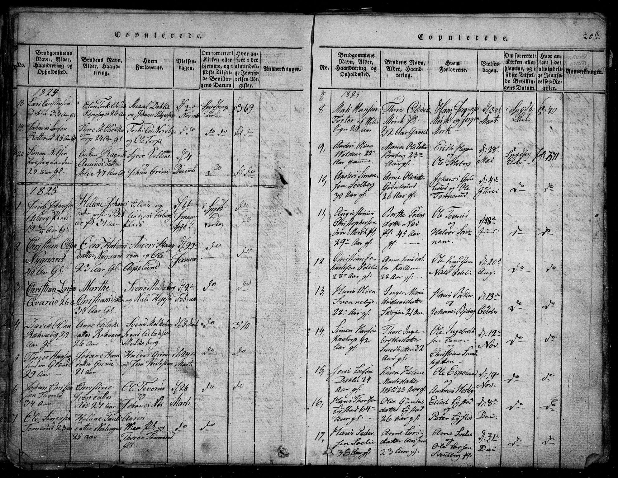 Spydeberg prestekontor Kirkebøker, SAO/A-10924/G/Ga/L0001: Parish register (copy) no. I 1, 1814-1868, p. 203