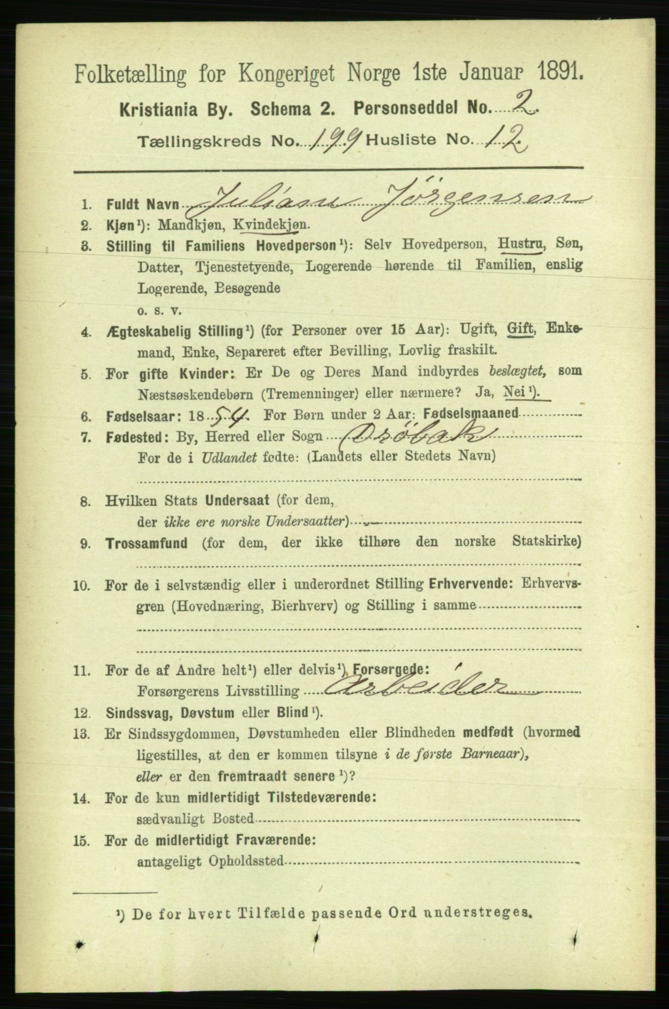 RA, 1891 census for 0301 Kristiania, 1891, p. 119857