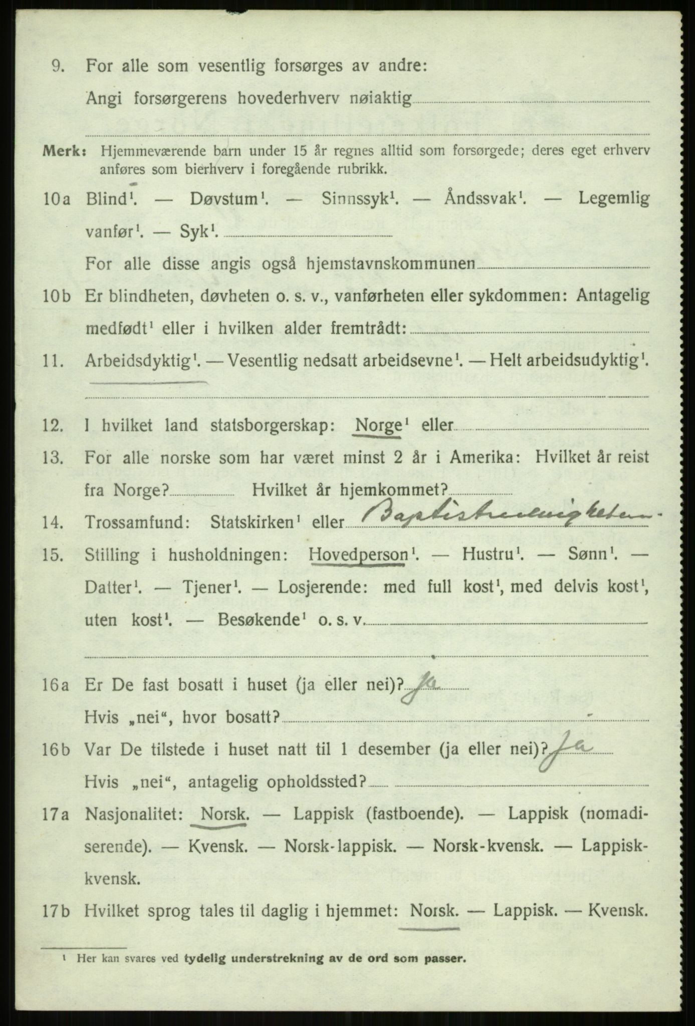 SATØ, 1920 census for Balsfjord, 1920, p. 5886