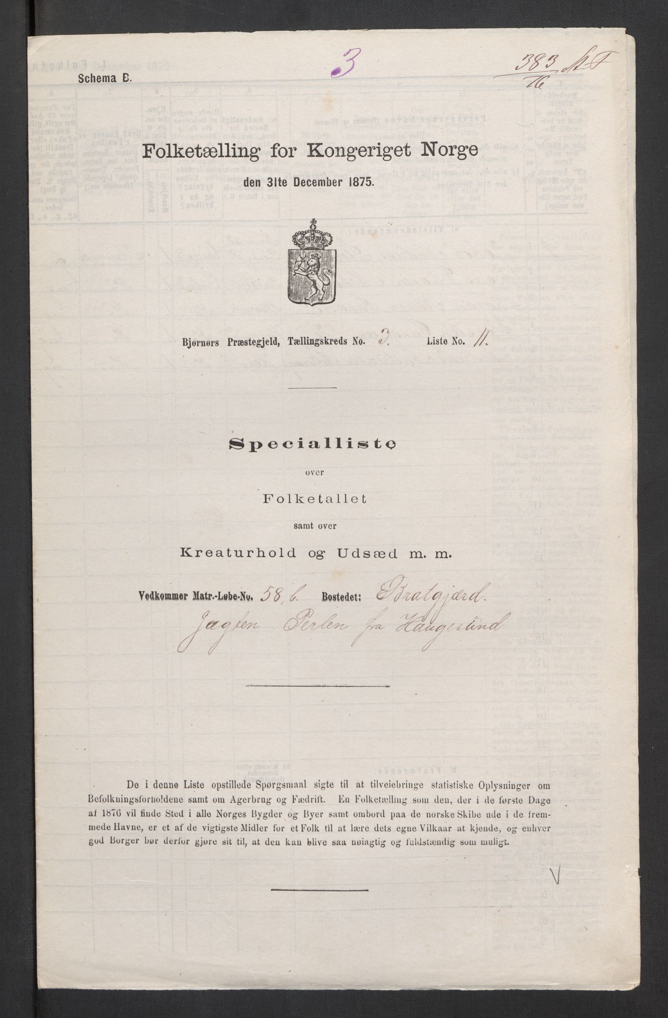 RA, 1875 census, lists of crew on ships: Ships in domestic ports, 1875, p. 695