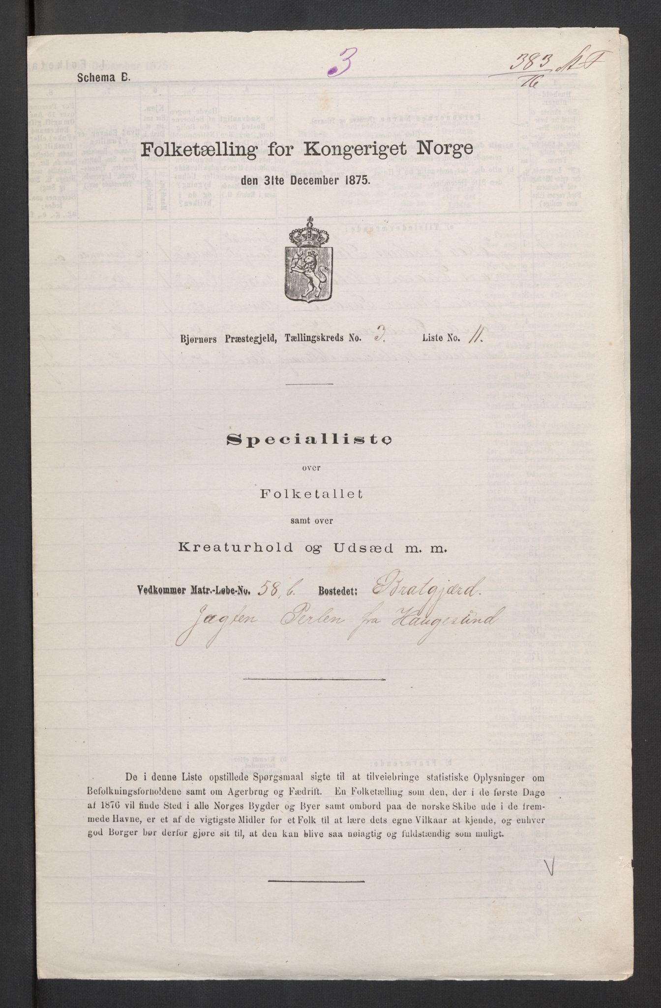 RA, 1875 census, lists of crew on ships: Ships in domestic ports, 1875, p. 695