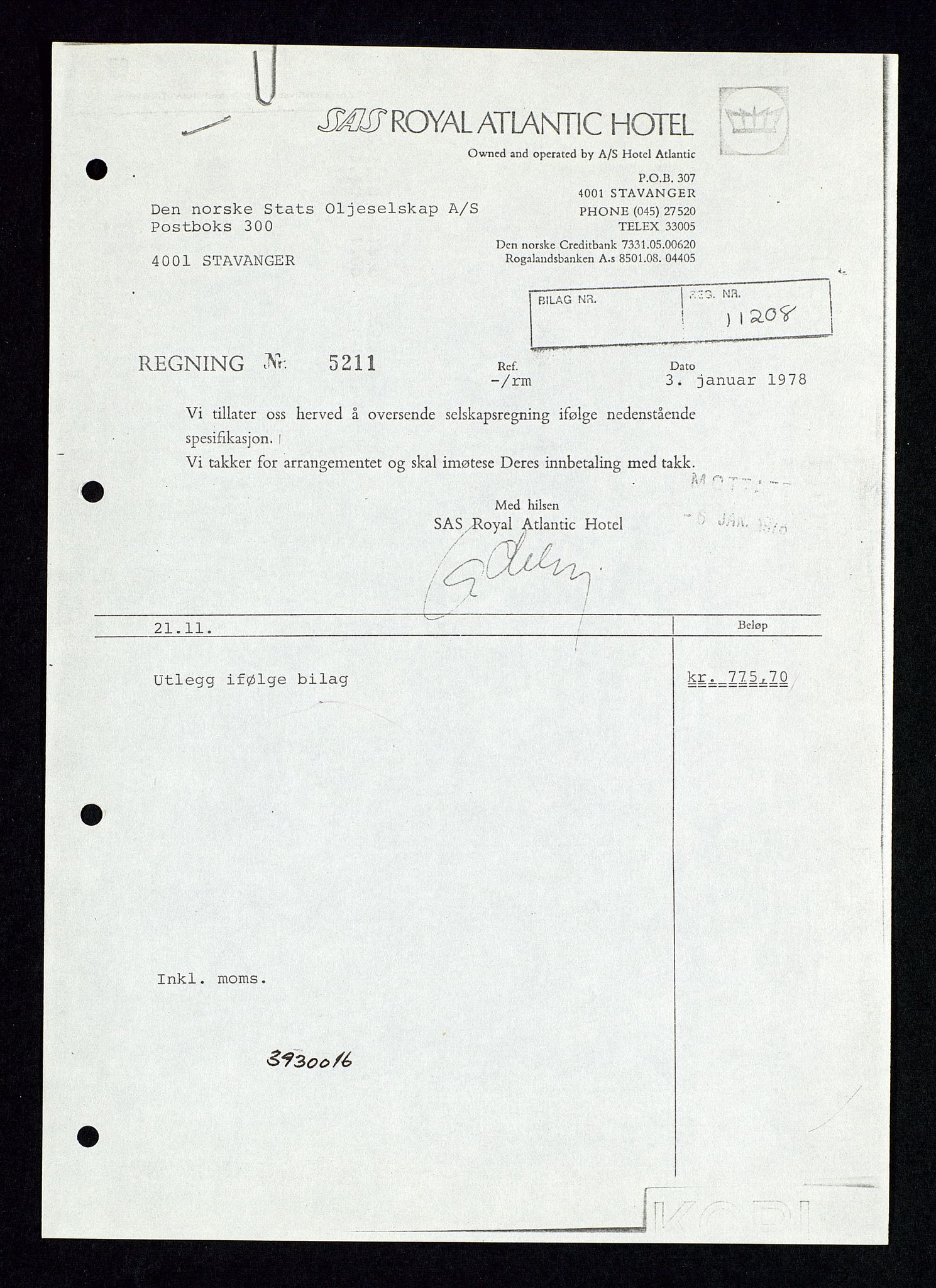 Pa 1339 - Statoil ASA, AV/SAST-A-101656/0001/D/Dm/L0340: Sak- og korrespondanse, 1977-1982, p. 34