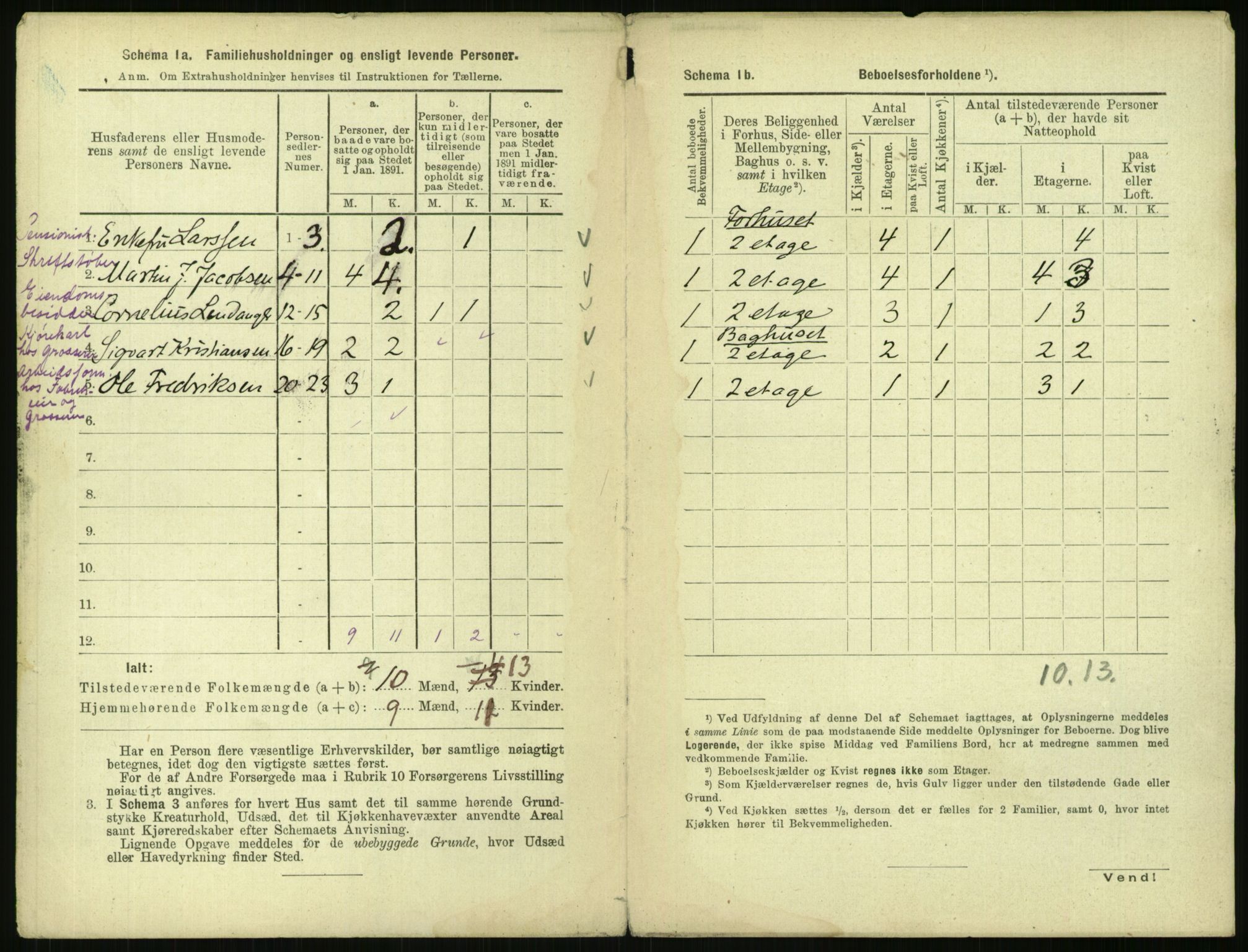 RA, 1891 census for 0301 Kristiania, 1891, p. 2525