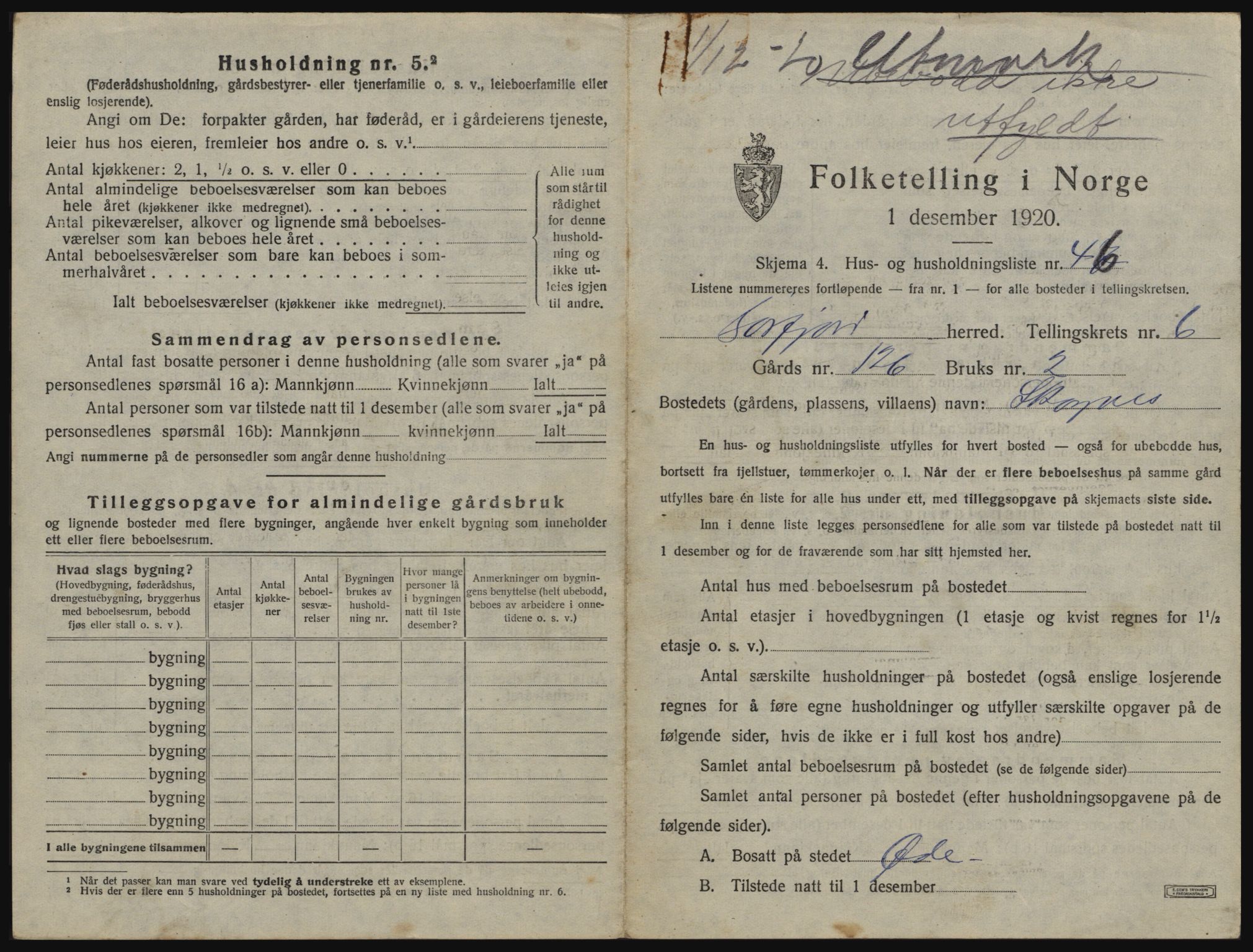 SATØ, 1920 census for Sørfjord, 1920, p. 375