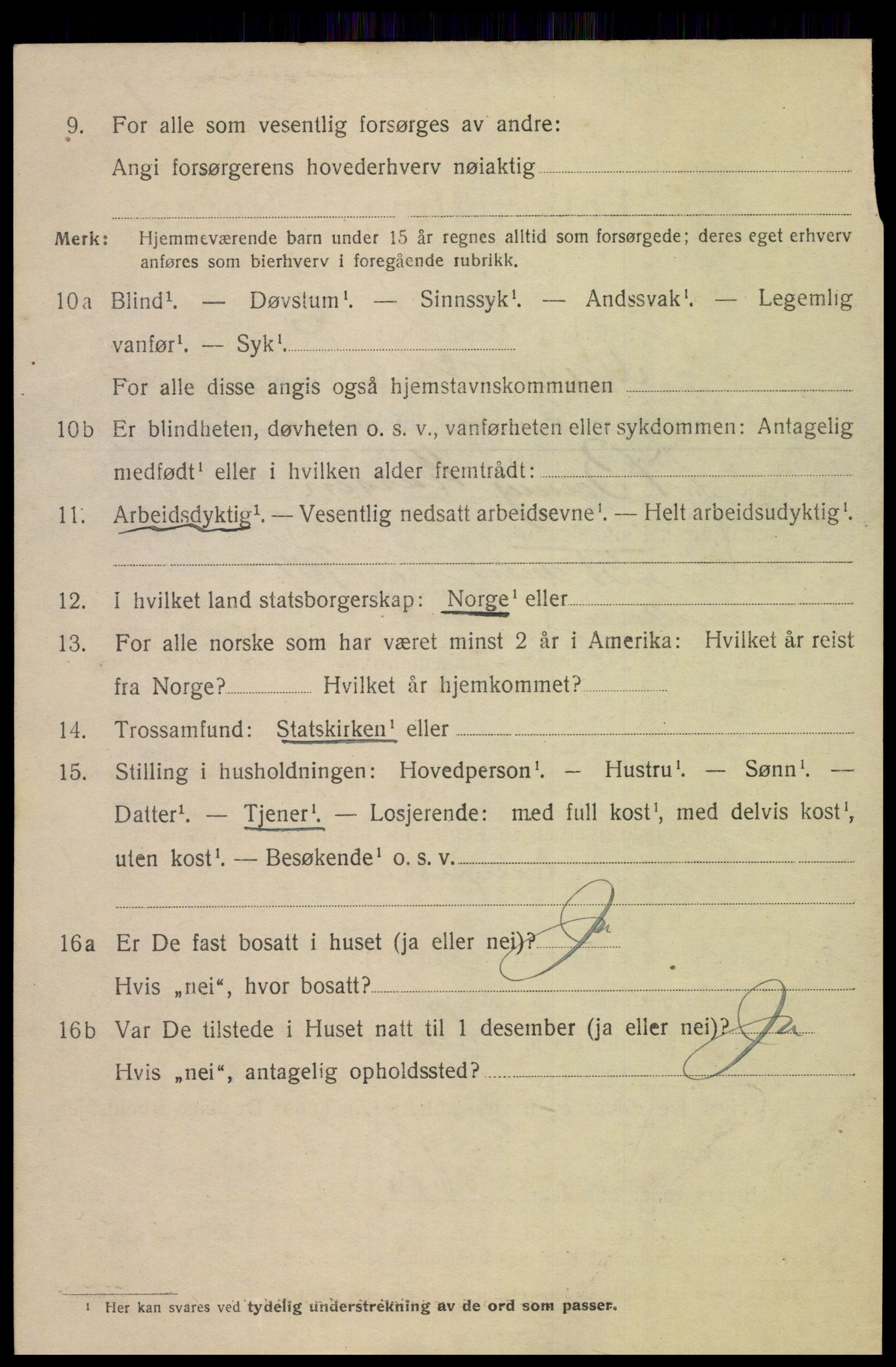 SAK, 1920 census for Mandal, 1920, p. 9134
